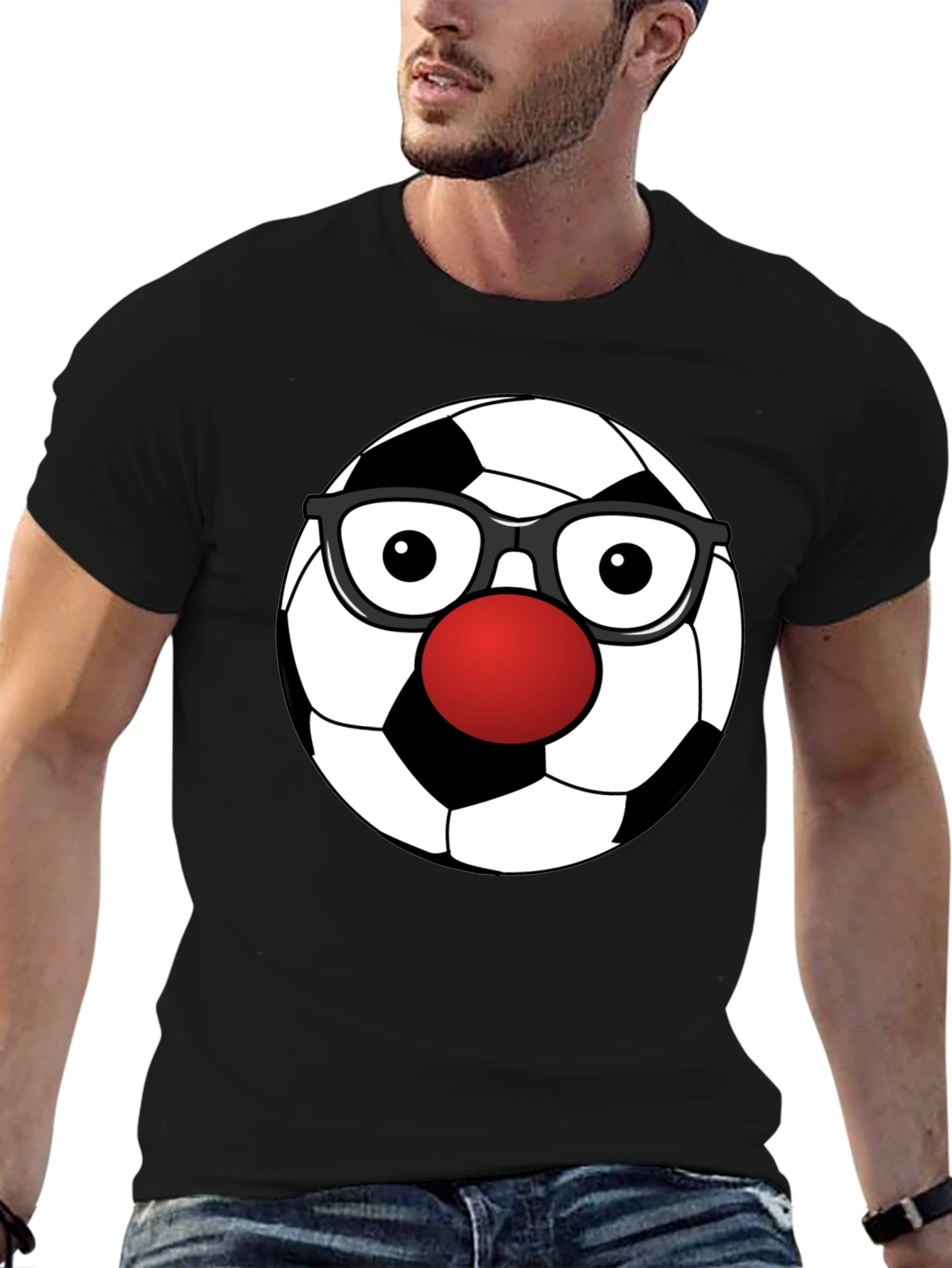 Clown Soccer Ball Graphic Tee