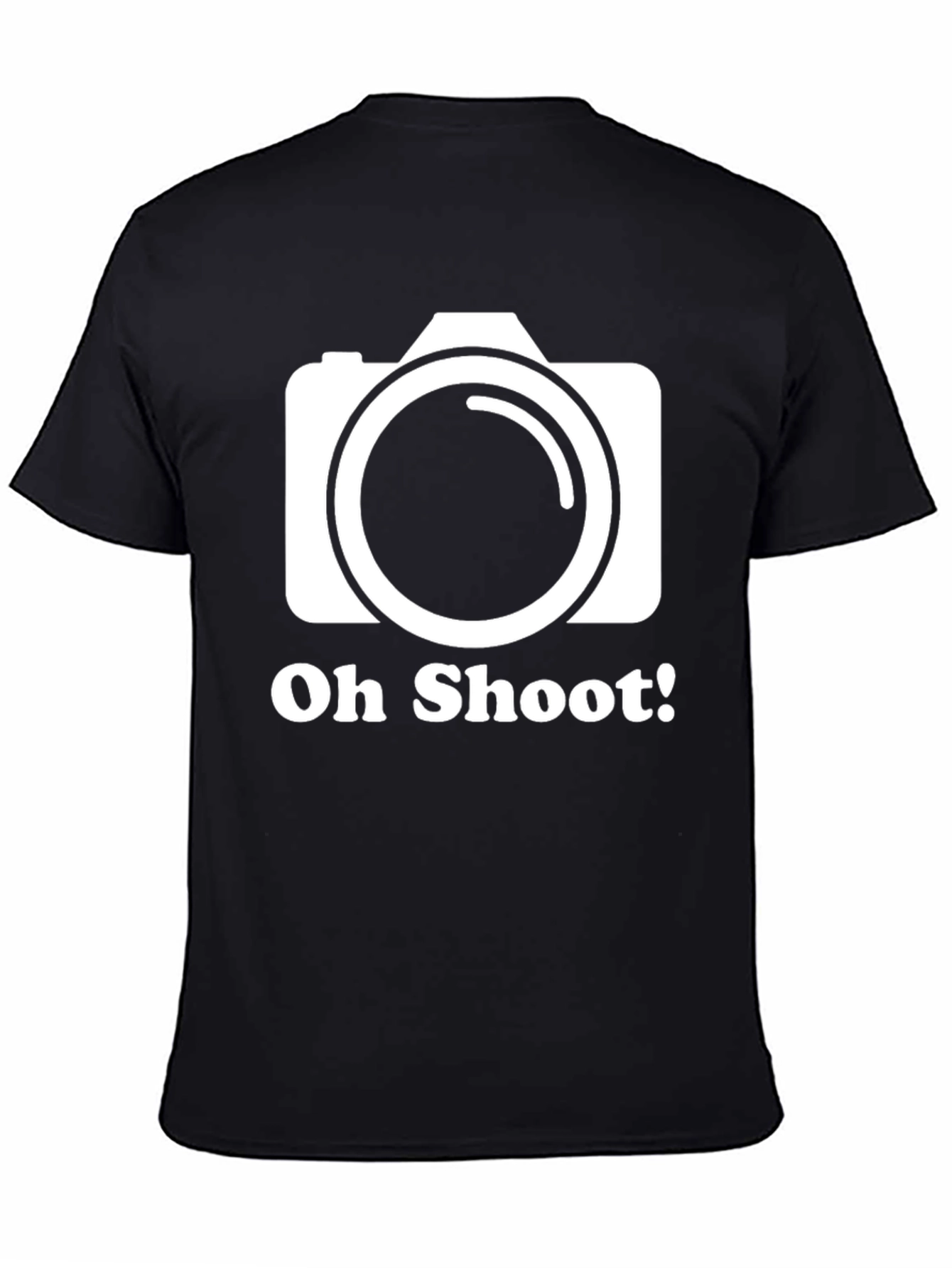 Oh Shoot! Camera Graphic Black T-Shirt