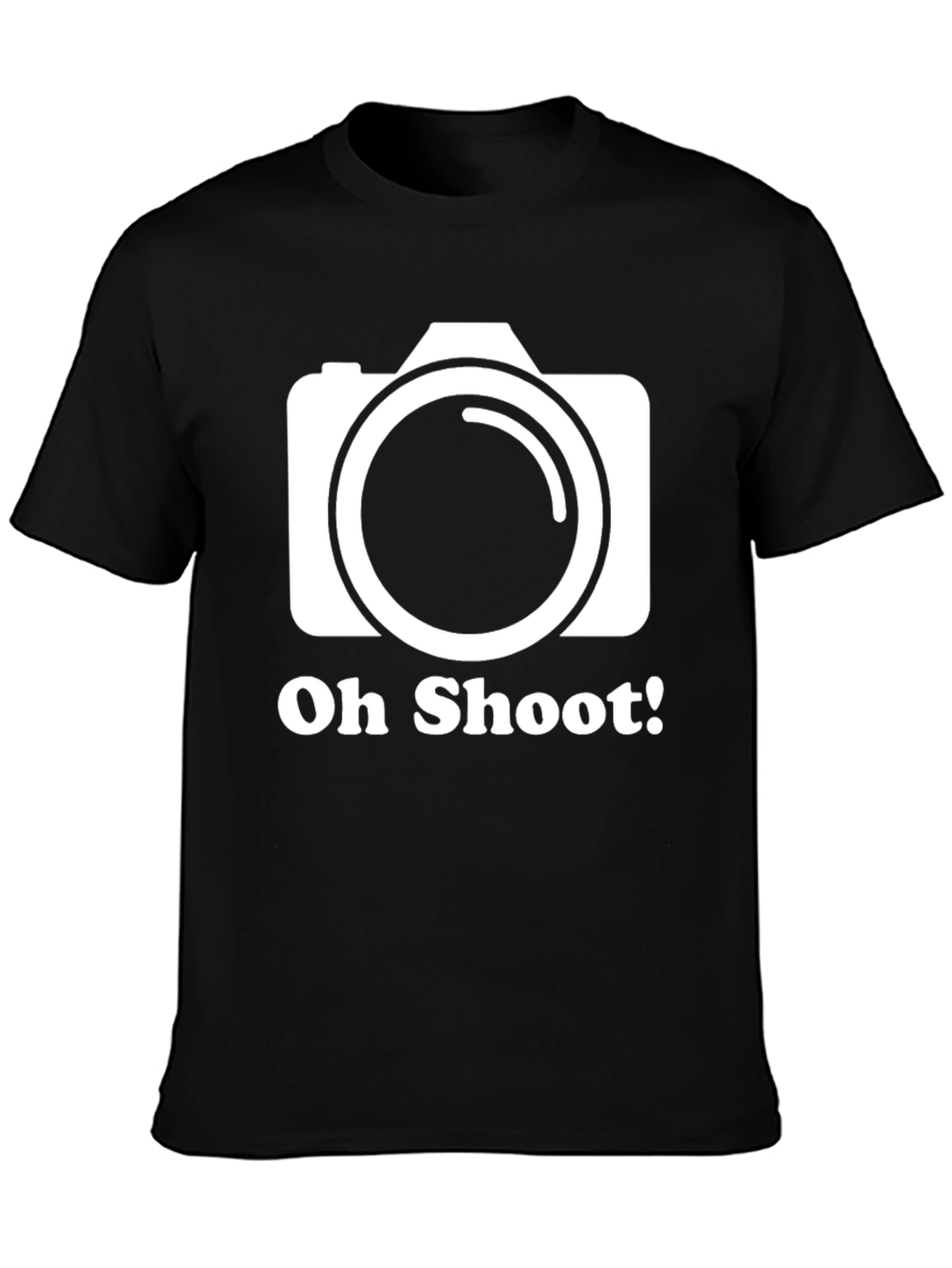 Oh Shoot! Camera Graphic Black T-Shirt