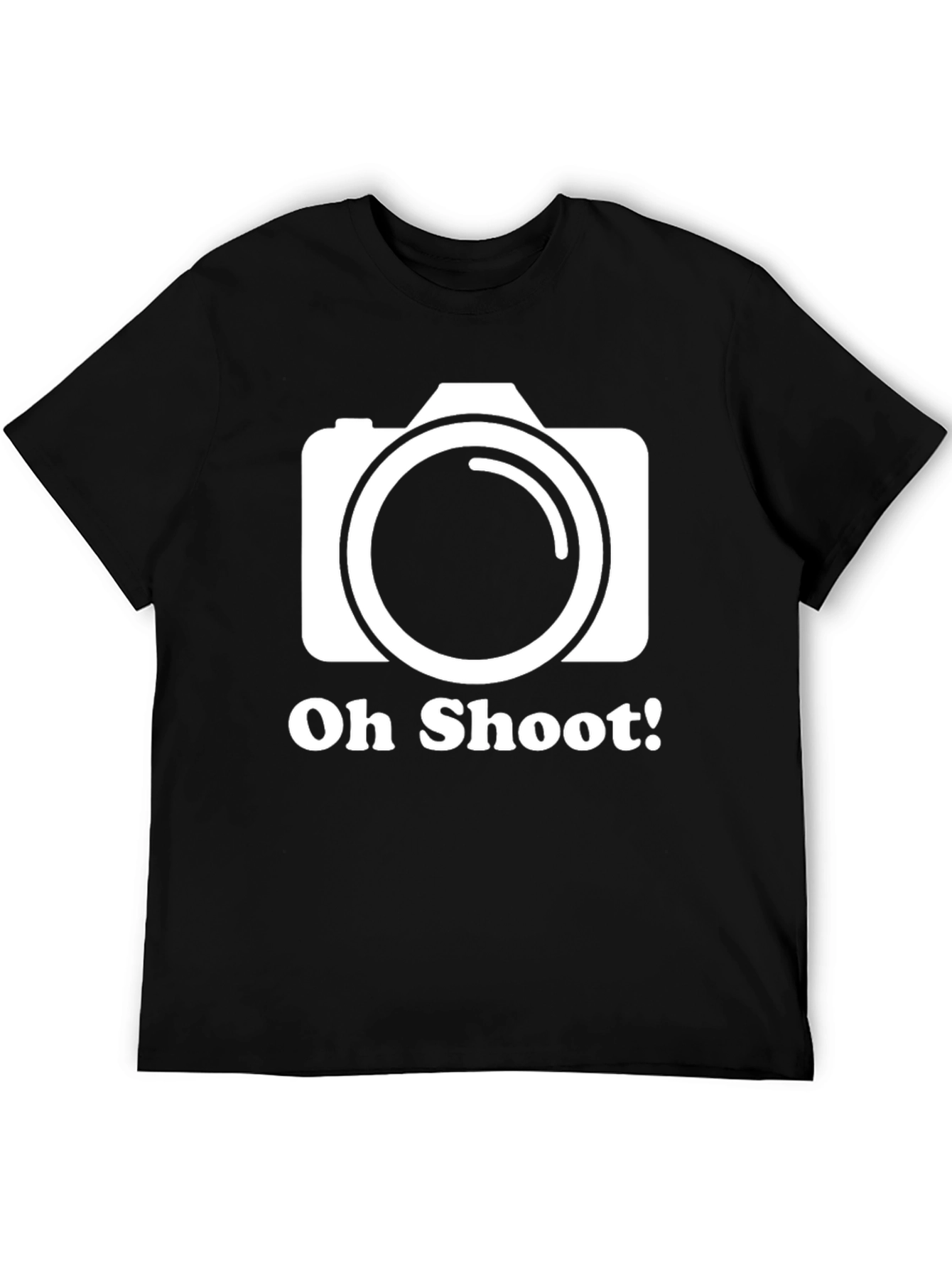 Oh Shoot! Camera Graphic Black T-Shirt