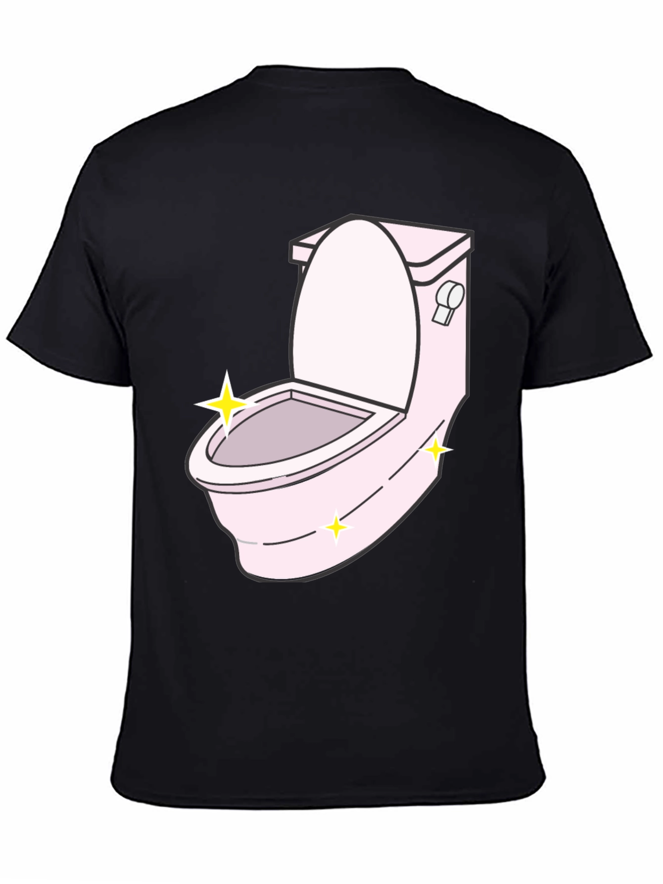 Funny Cartoon Toilet Graphic T-Shirt