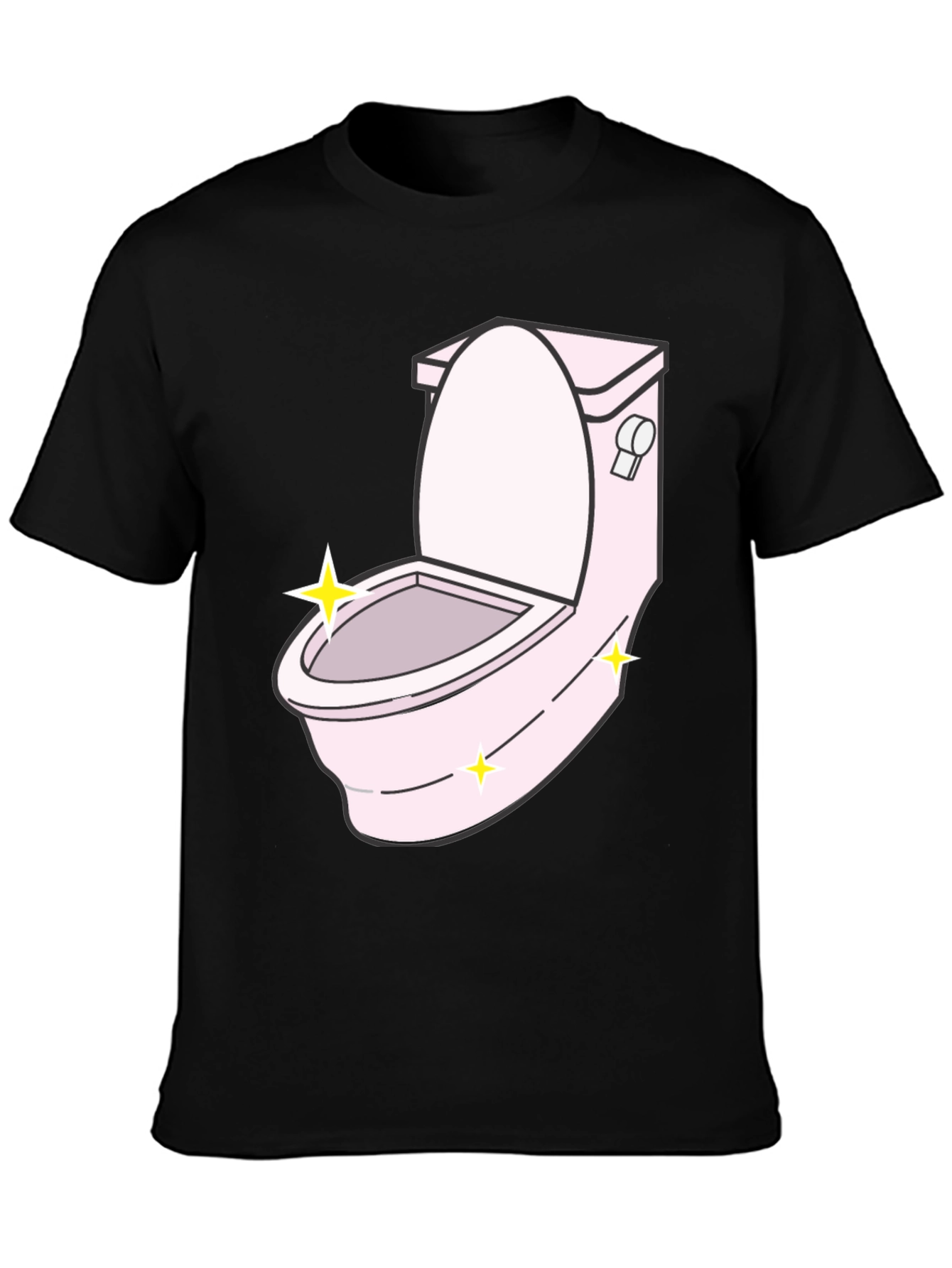 Funny Cartoon Toilet Graphic T-Shirt
