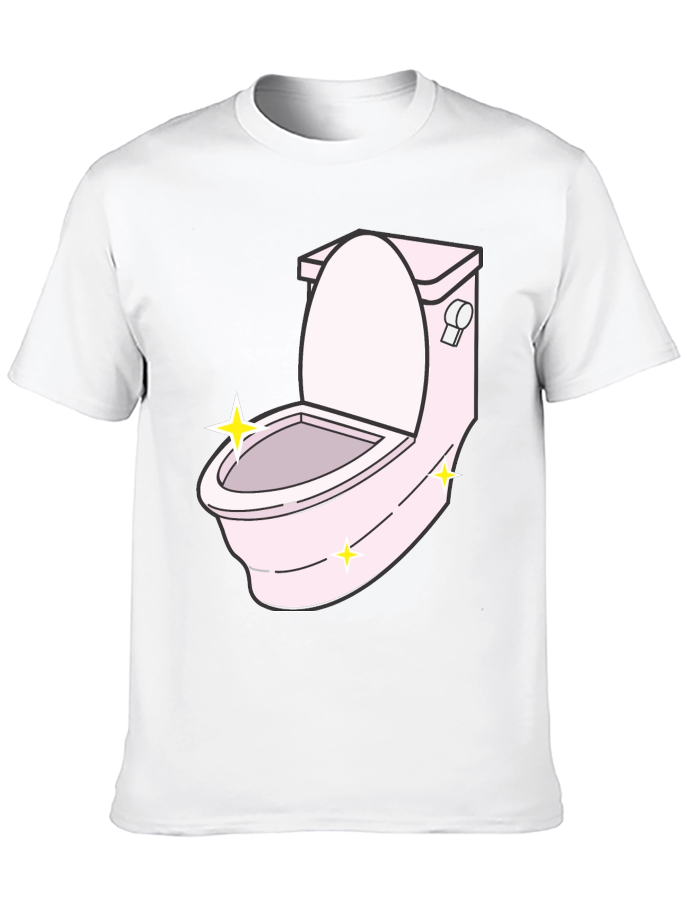 Funny Cartoon Toilet Graphic T-Shirt