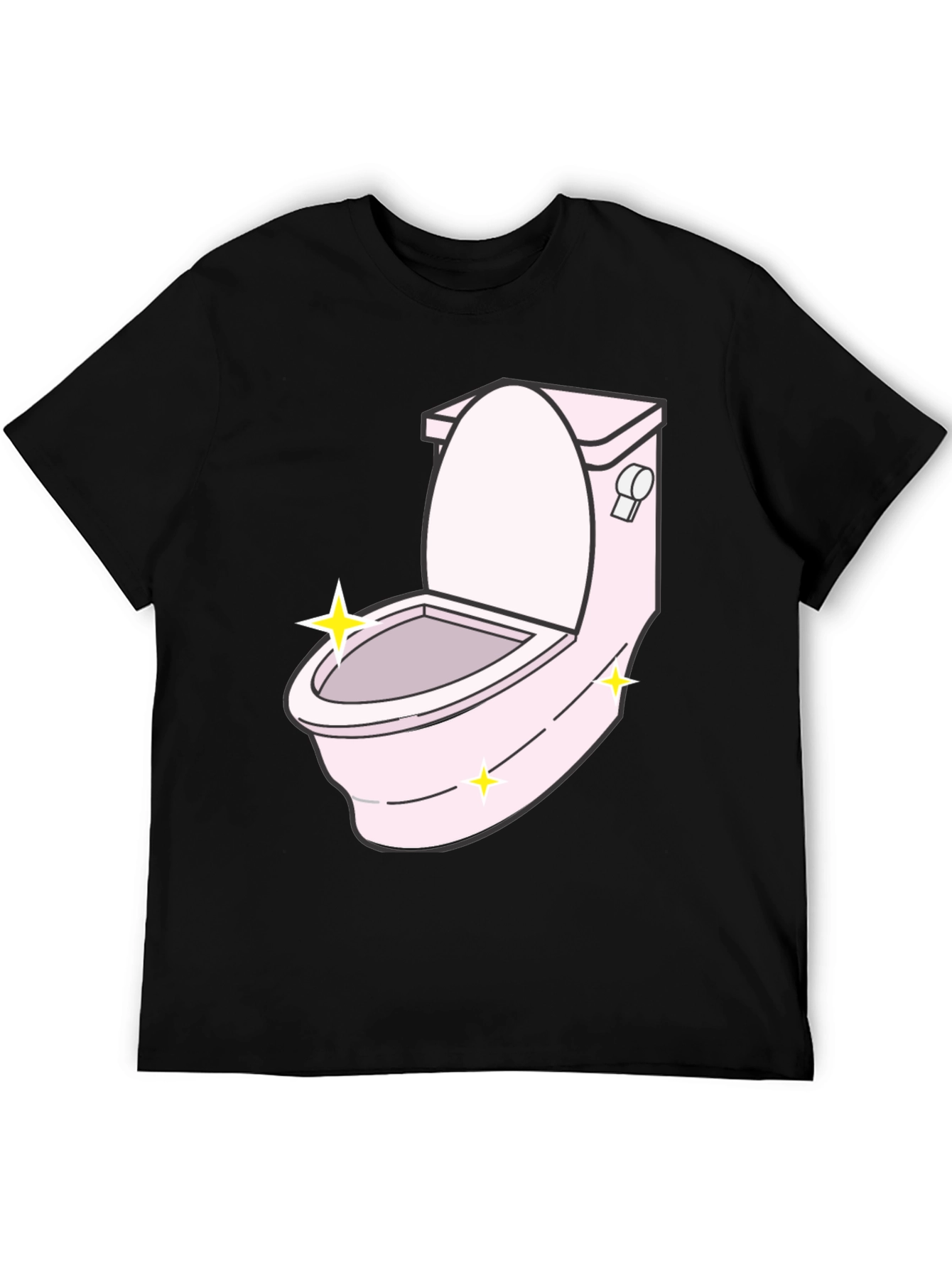 Funny Cartoon Toilet Graphic T-Shirt