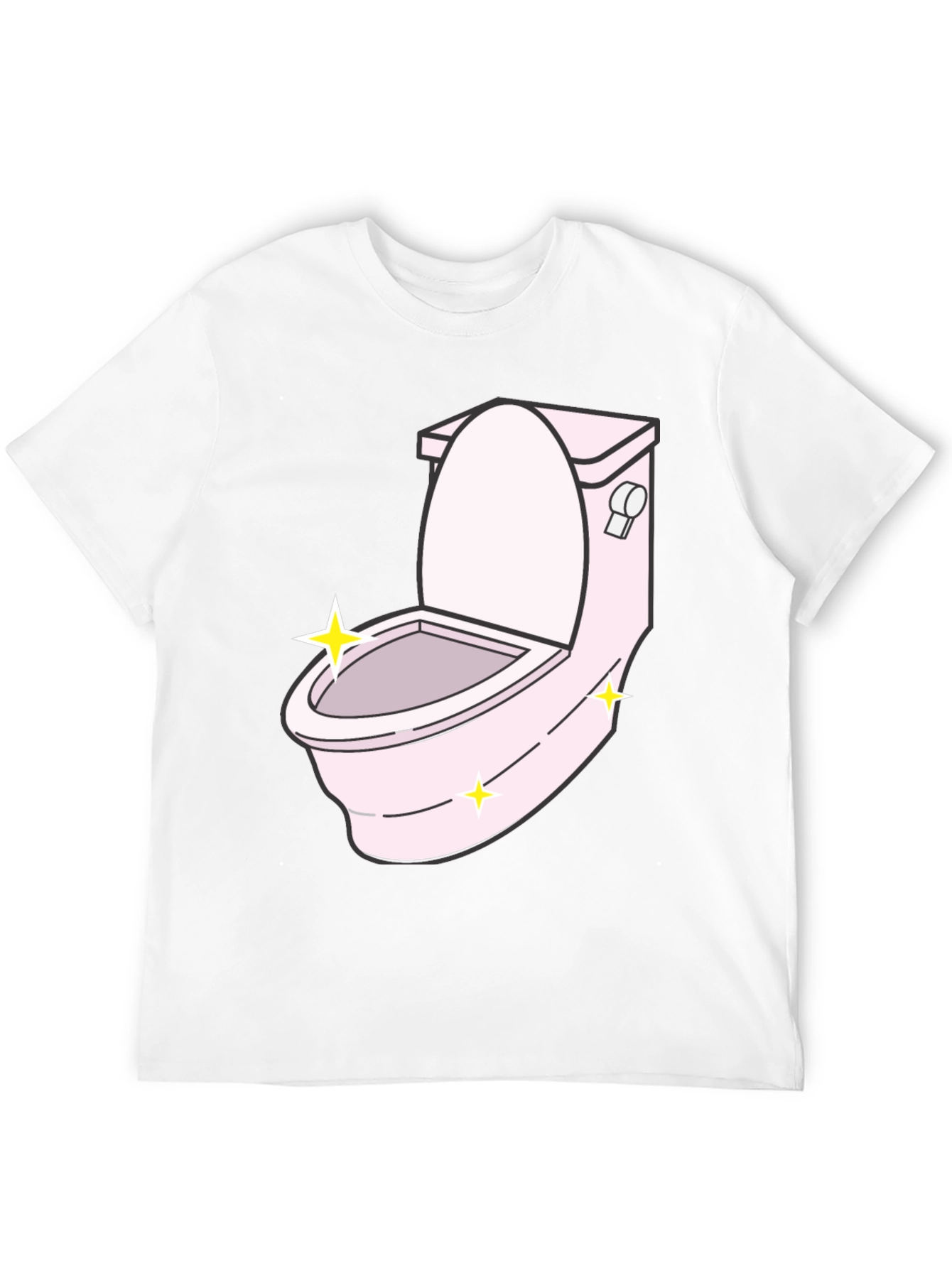 Funny Cartoon Toilet Graphic T-Shirt