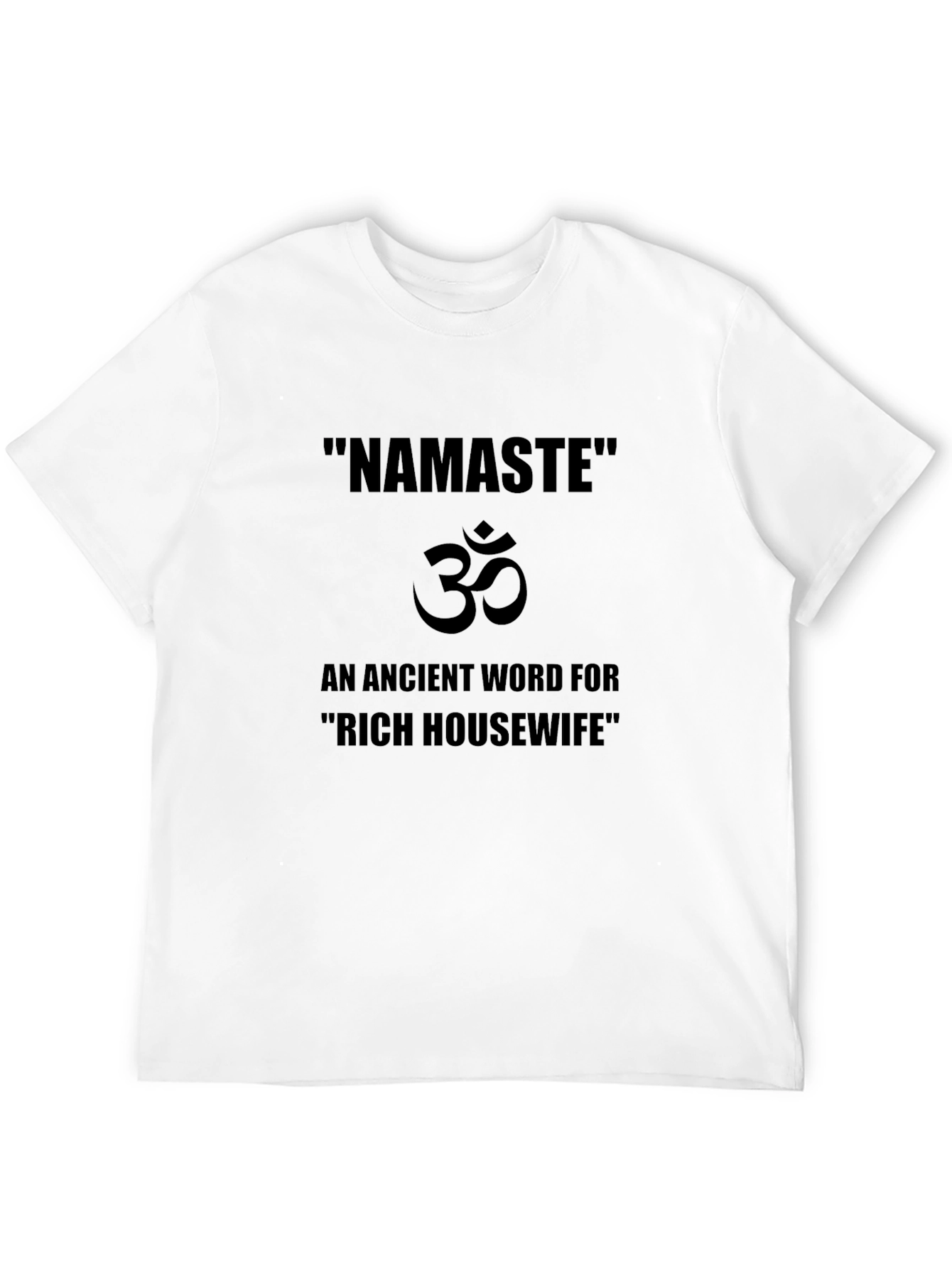 Namaste Rich Housewife Black T-Shirt