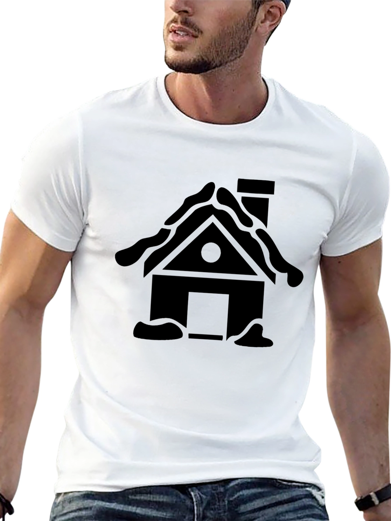 House Graphic Black T-Shirt