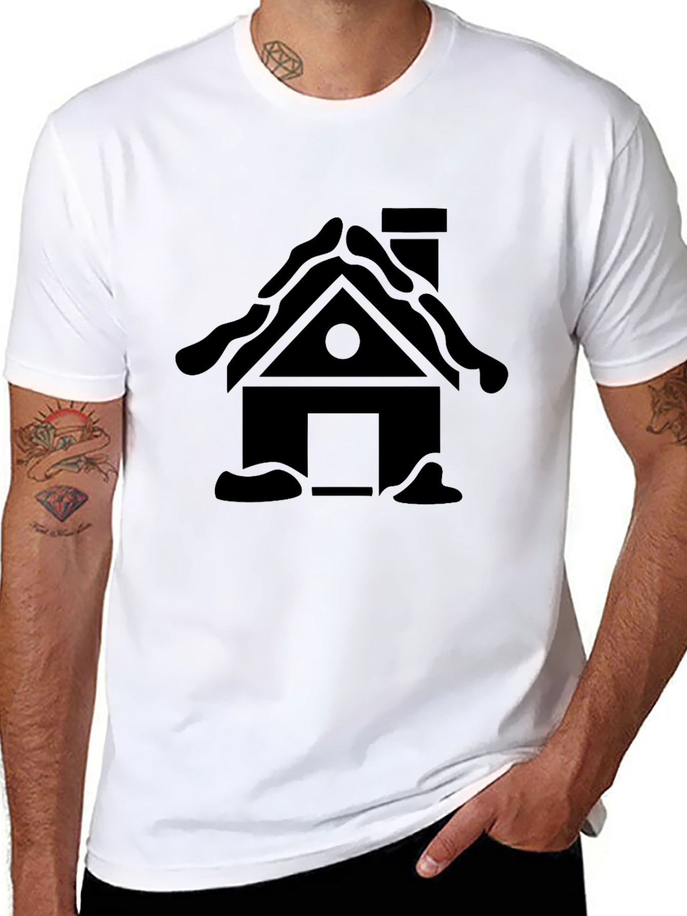 House Graphic Black T-Shirt