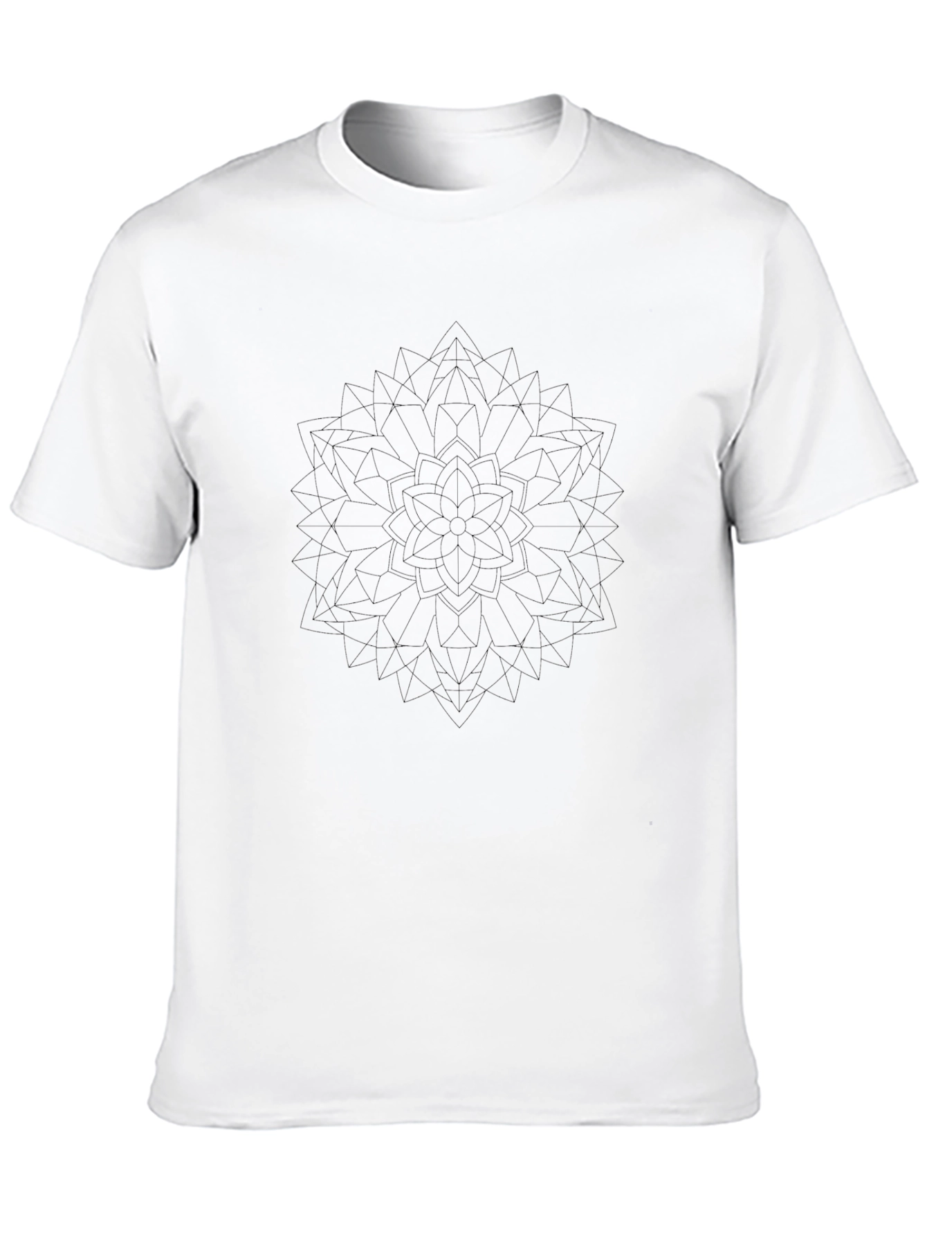 Geometric Mandala T-Shirt - Modern Black Tee
