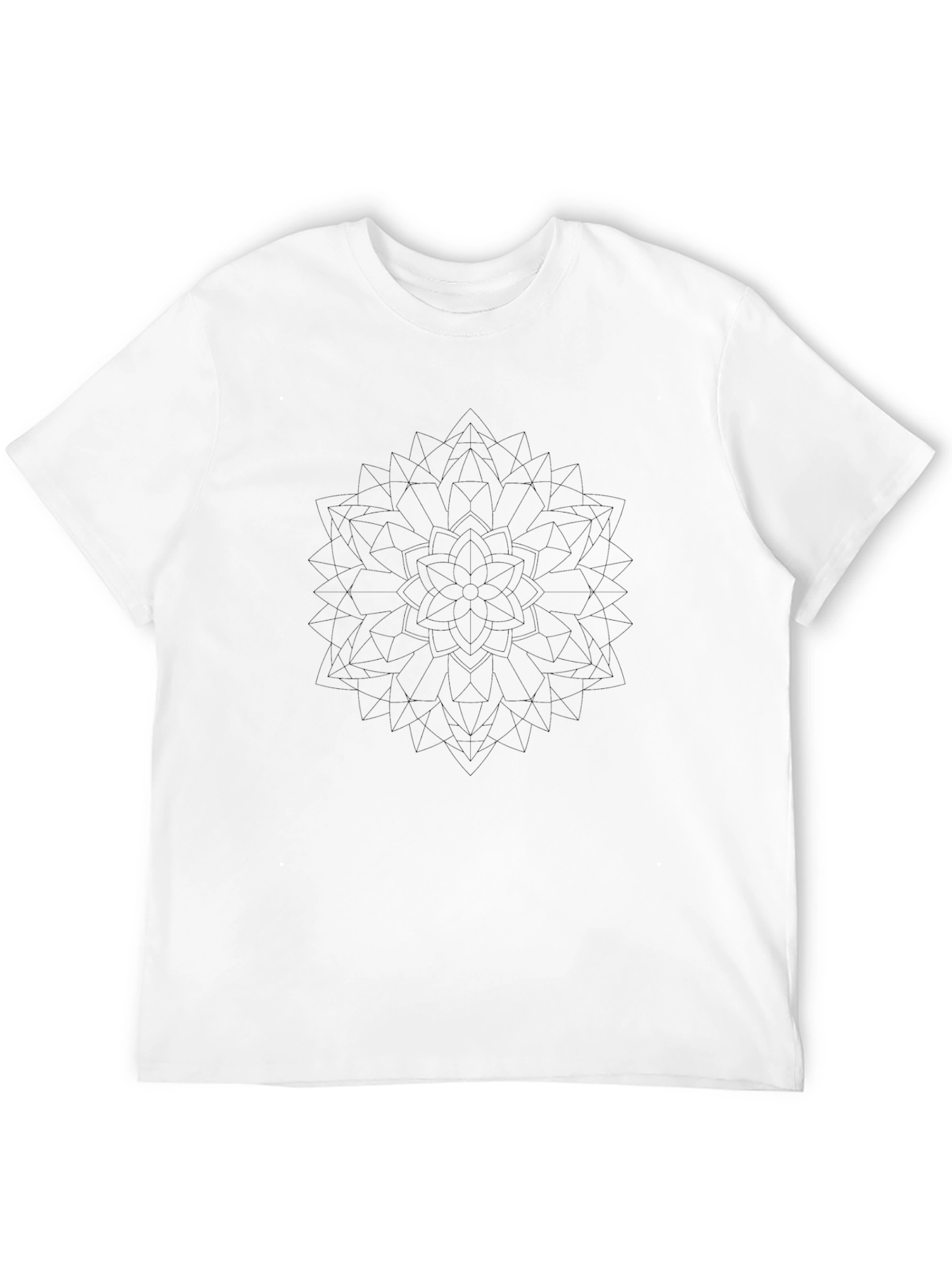 Geometric Mandala T-Shirt - Modern Black Tee