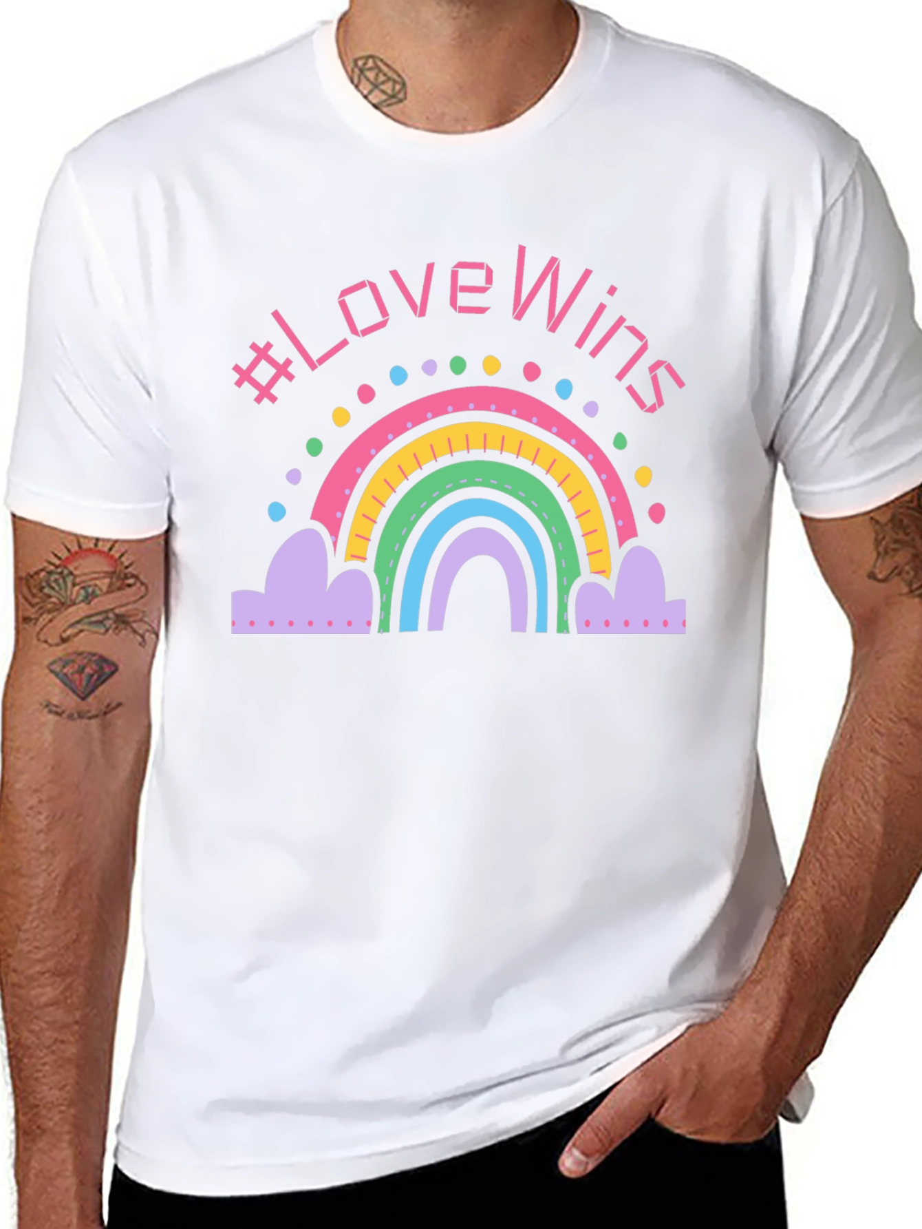Love Wins Rainbow Graphic Tee