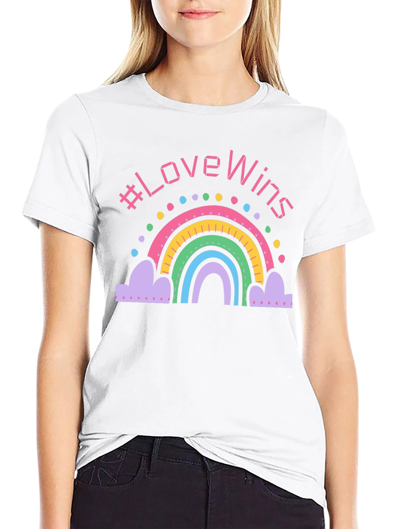 Love Wins Rainbow Graphic Tee