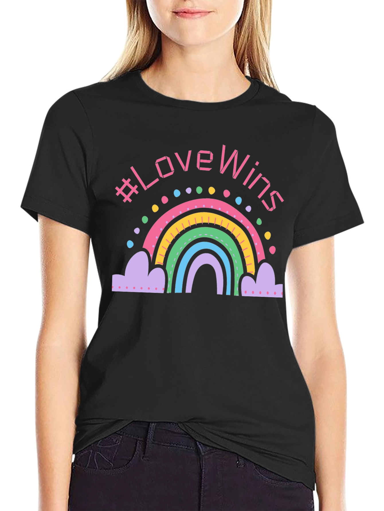 Love Wins Rainbow Graphic Tee