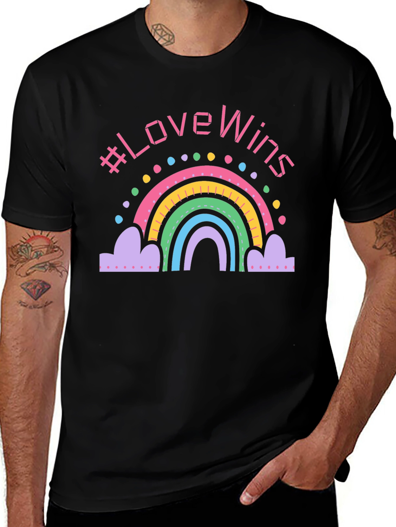 Love Wins Rainbow Graphic Tee