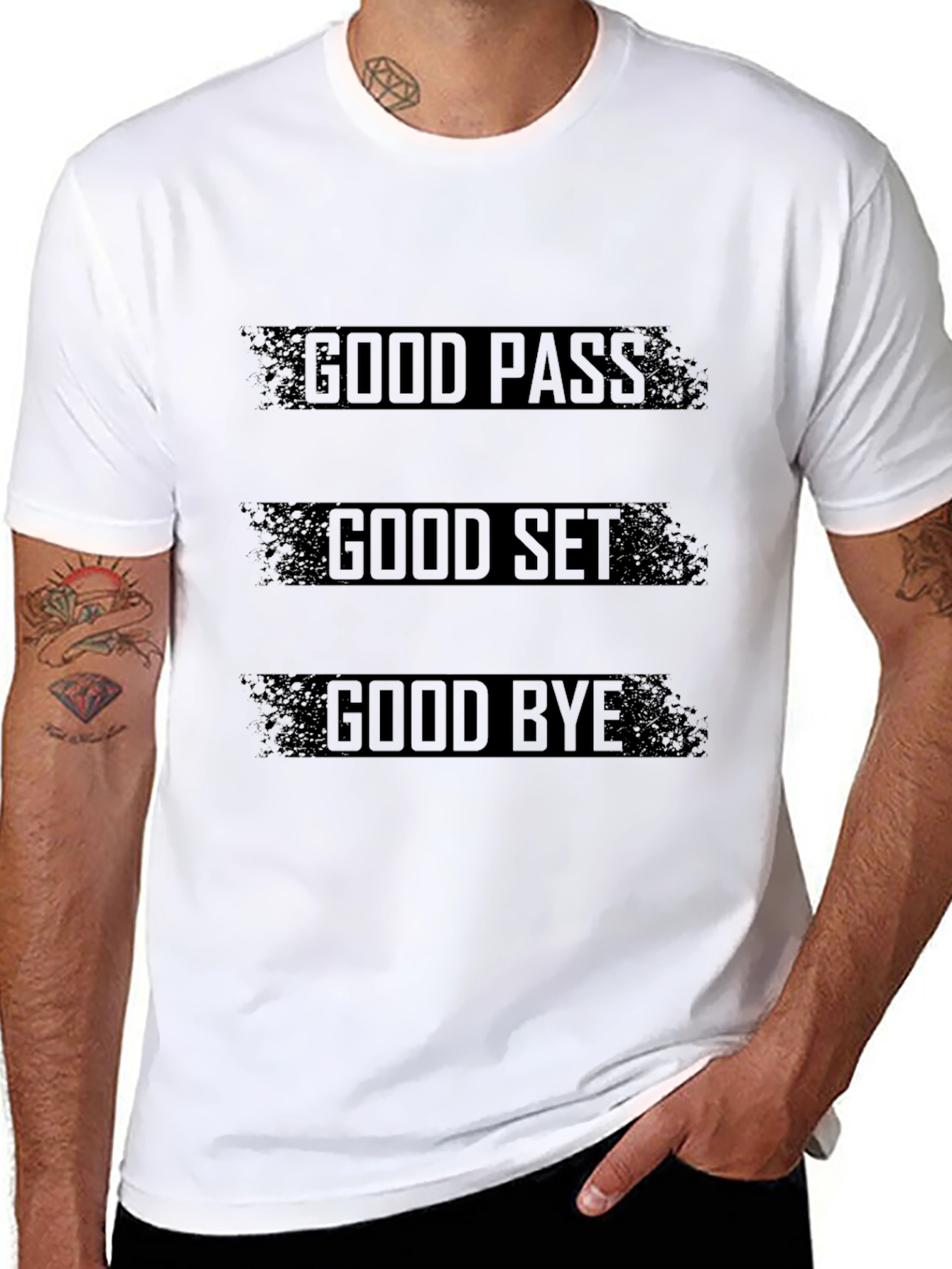 Good Pass Set Bye Black T-Shirt
