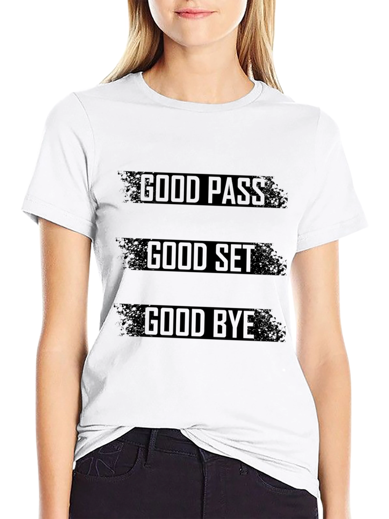 Good Pass Set Bye Black T-Shirt