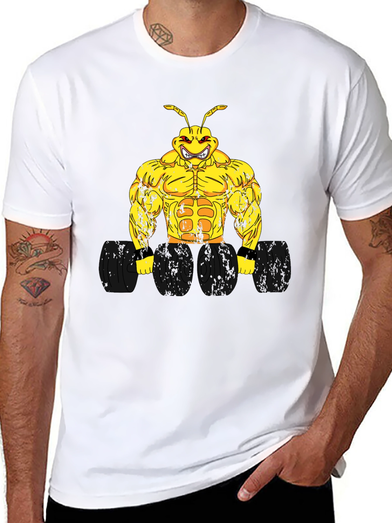 Muscle Ant Black T-Shirt - Gym & Fitness Apparel