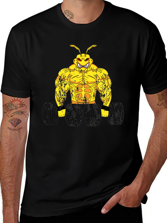 Muscle Ant Black T-Shirt - Gym & Fitness Apparel