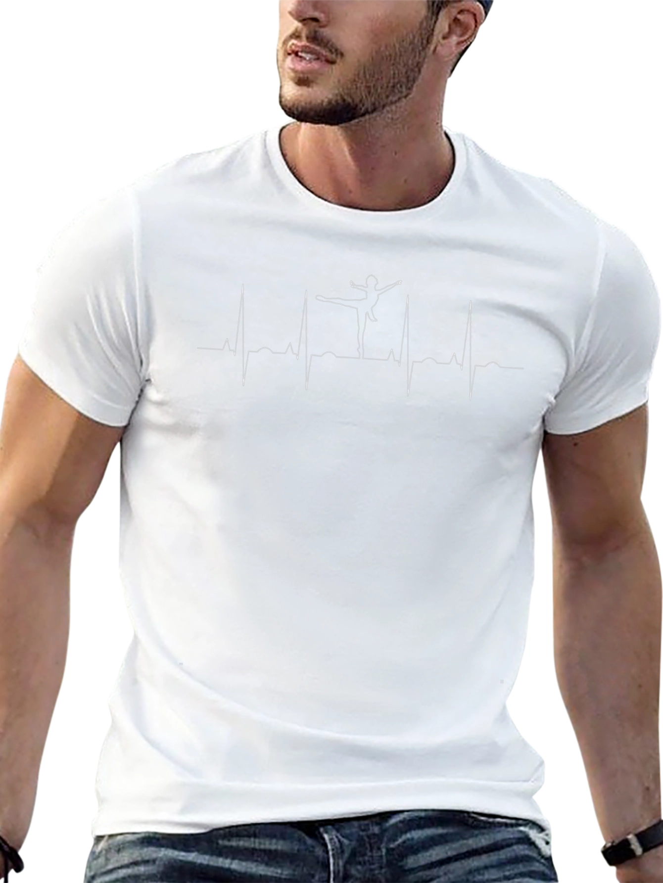 Ballet Heartbeat T-Shirt - Black Crew Neck