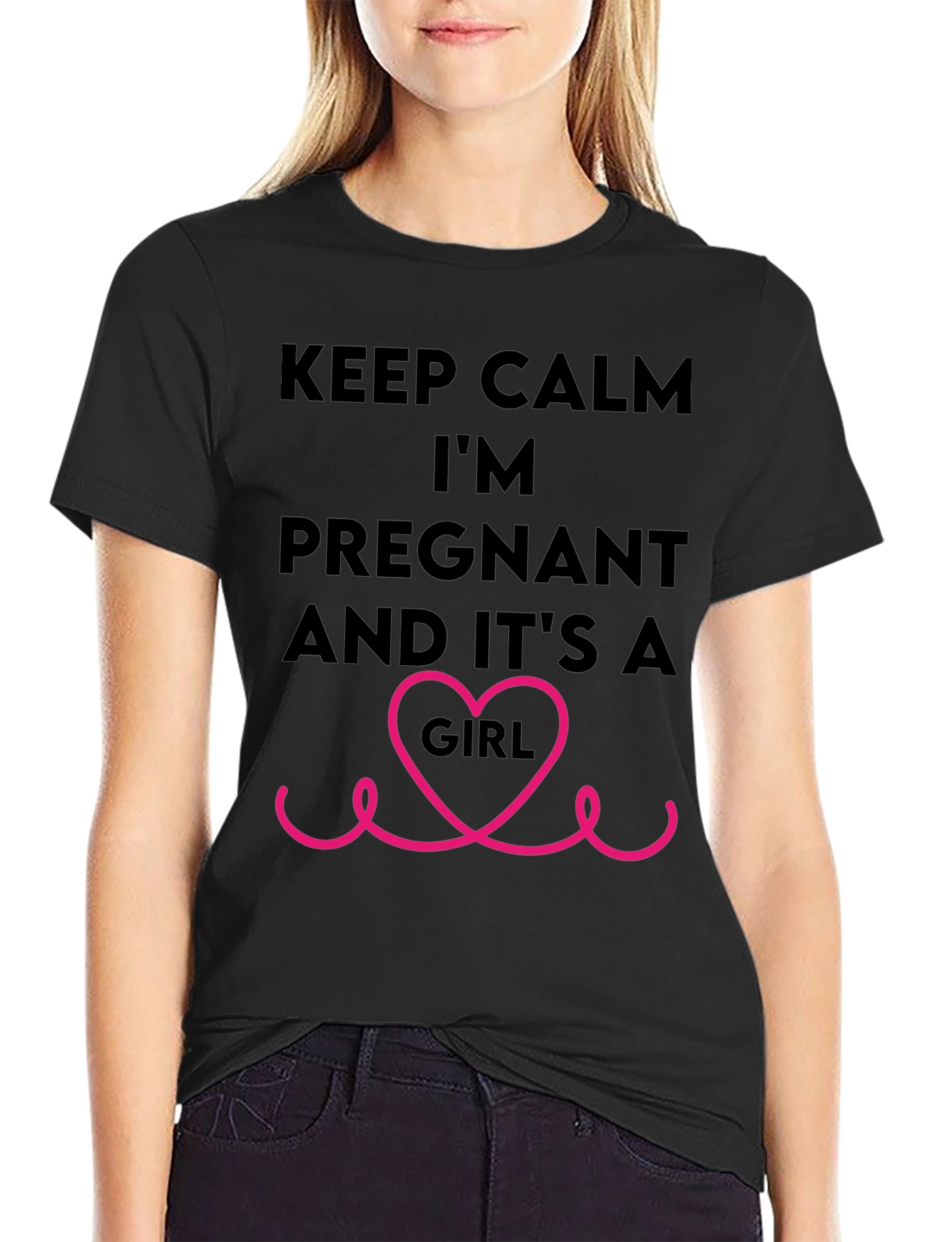 Keep Calm Im Pregnant Girl T-Shirt