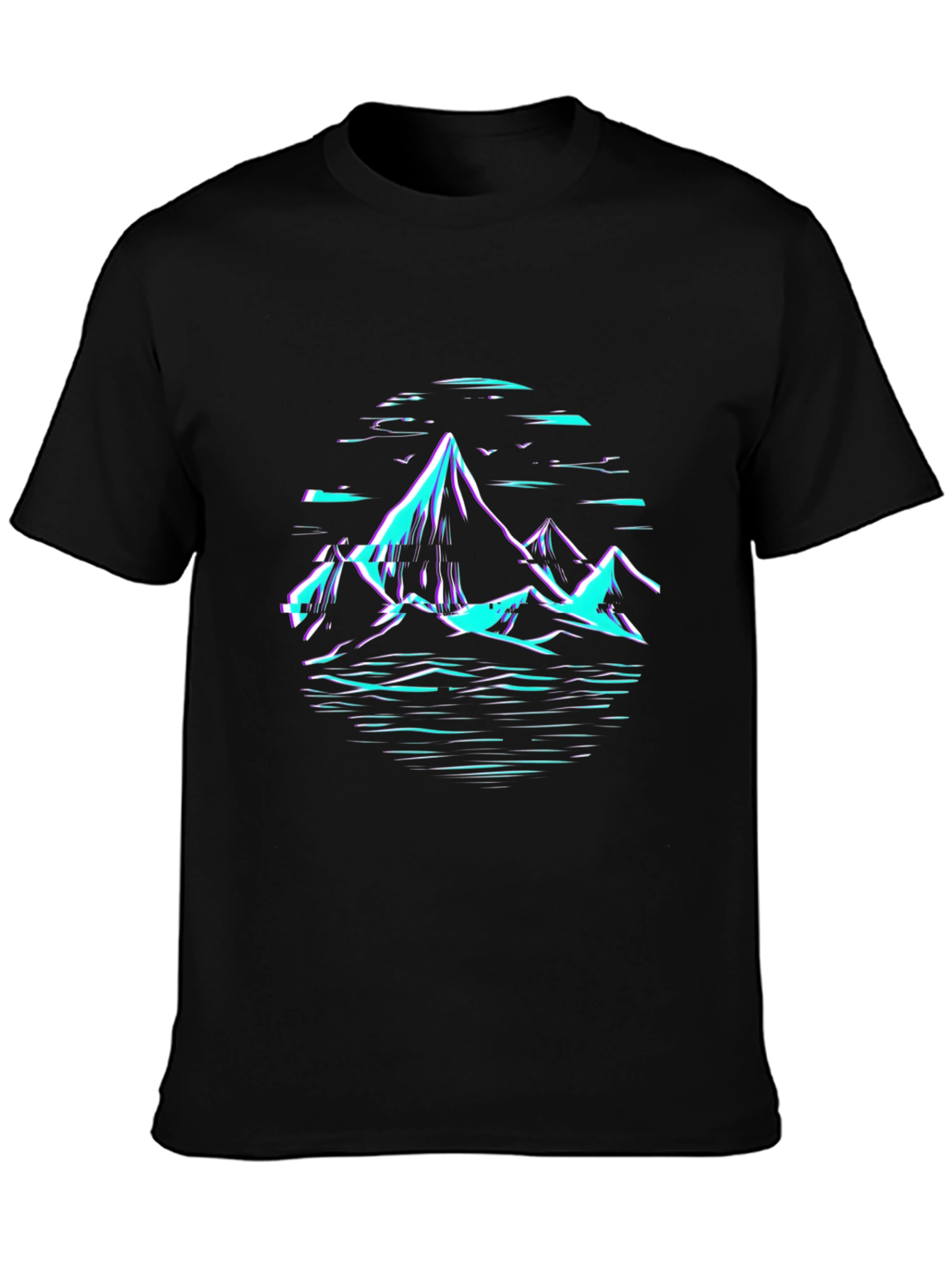 Mountainscape Graphic T-Shirt - Black
