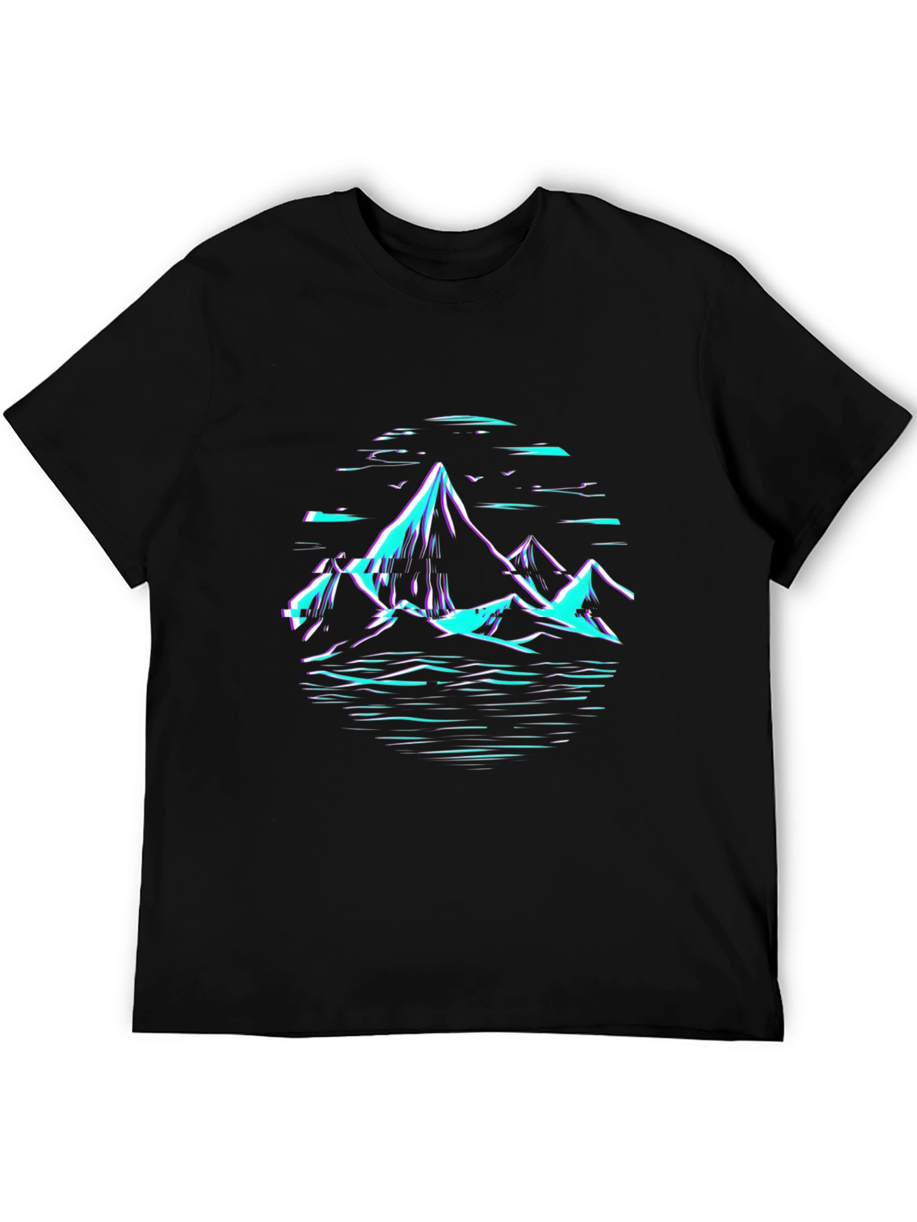 Mountainscape Graphic T-Shirt - Black