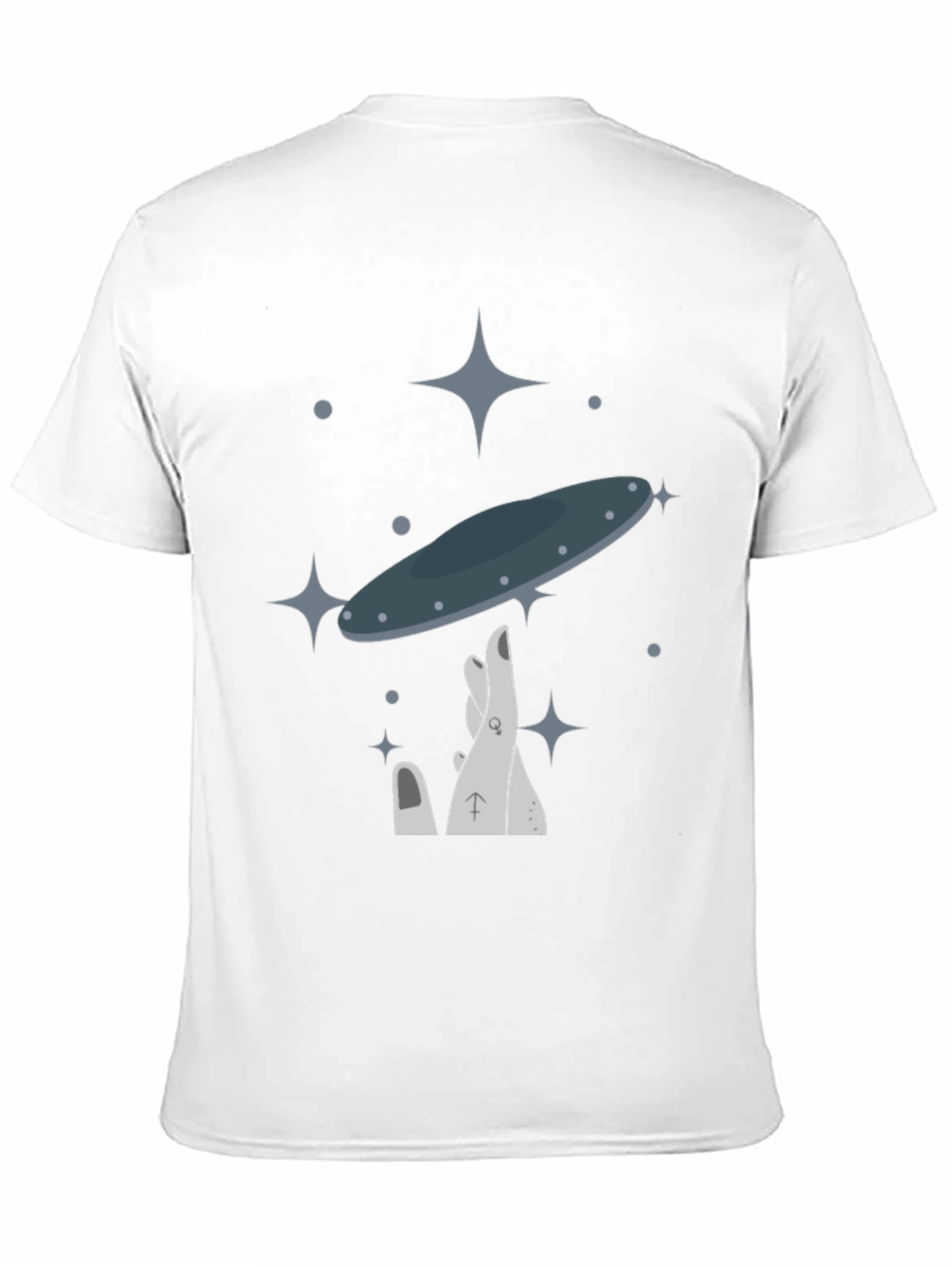 UFO Balance Graphic Tee - Black Cotton Blend