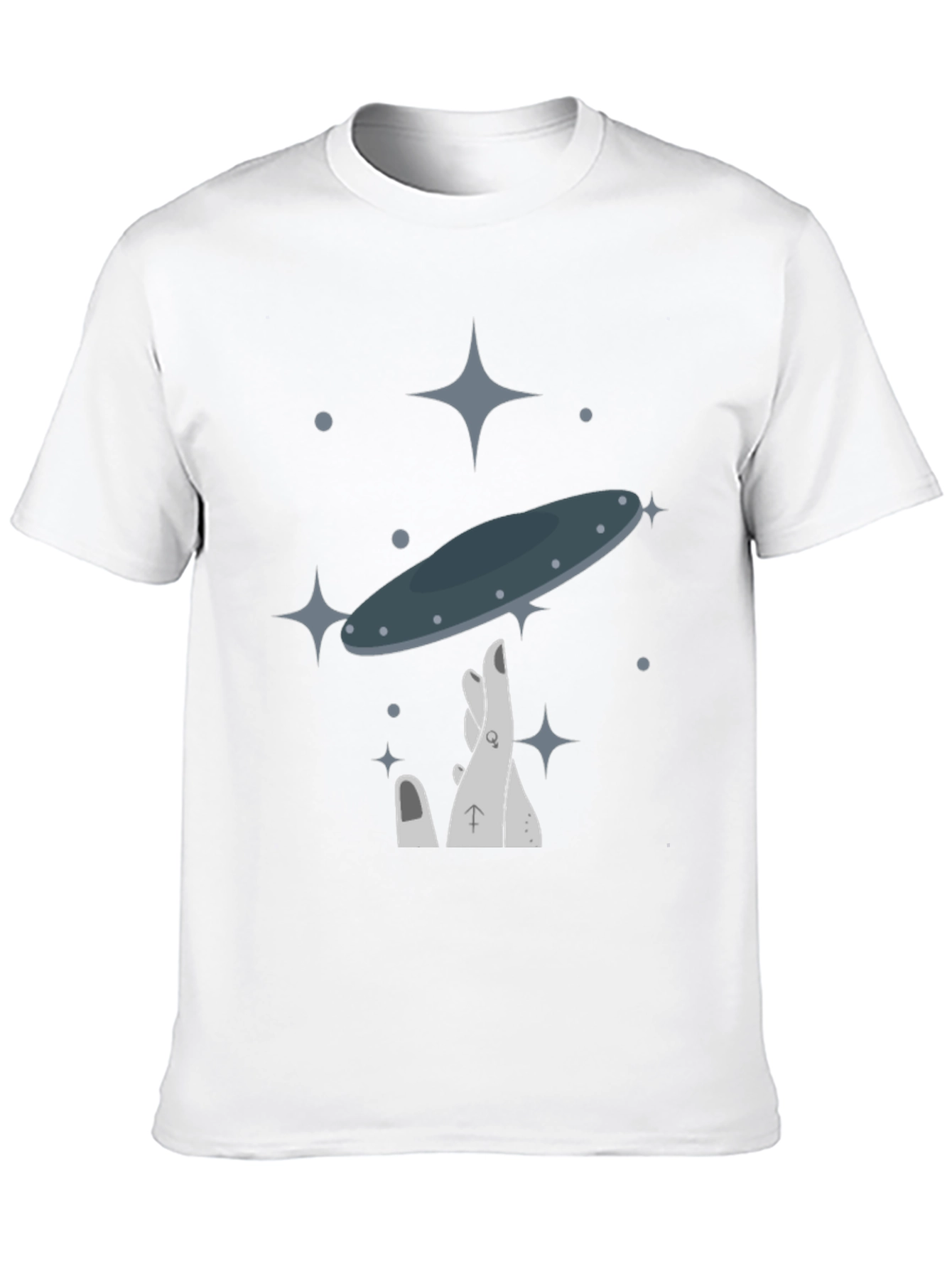 UFO Balance Graphic Tee - Black Cotton Blend