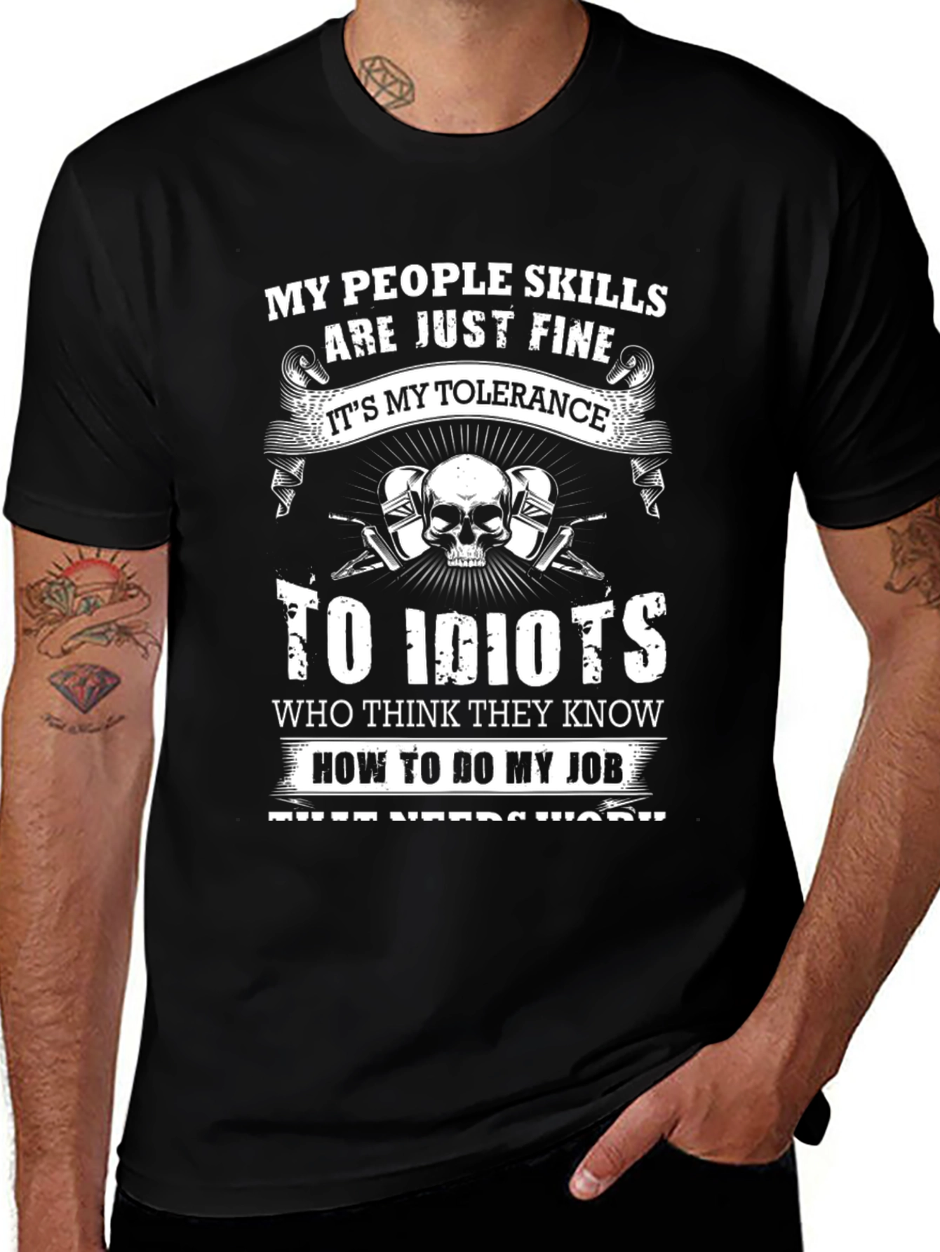 My People Skills Tolerance to Idiots T-Shirt