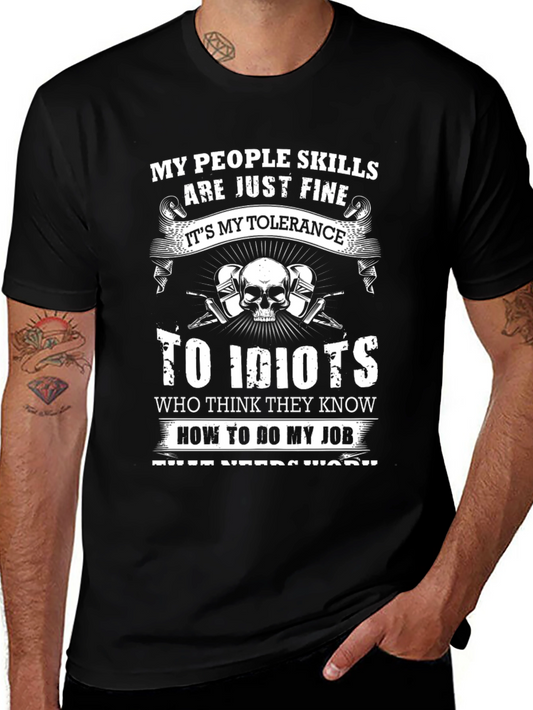 My People Skills Tolerance to Idiots T-Shirt