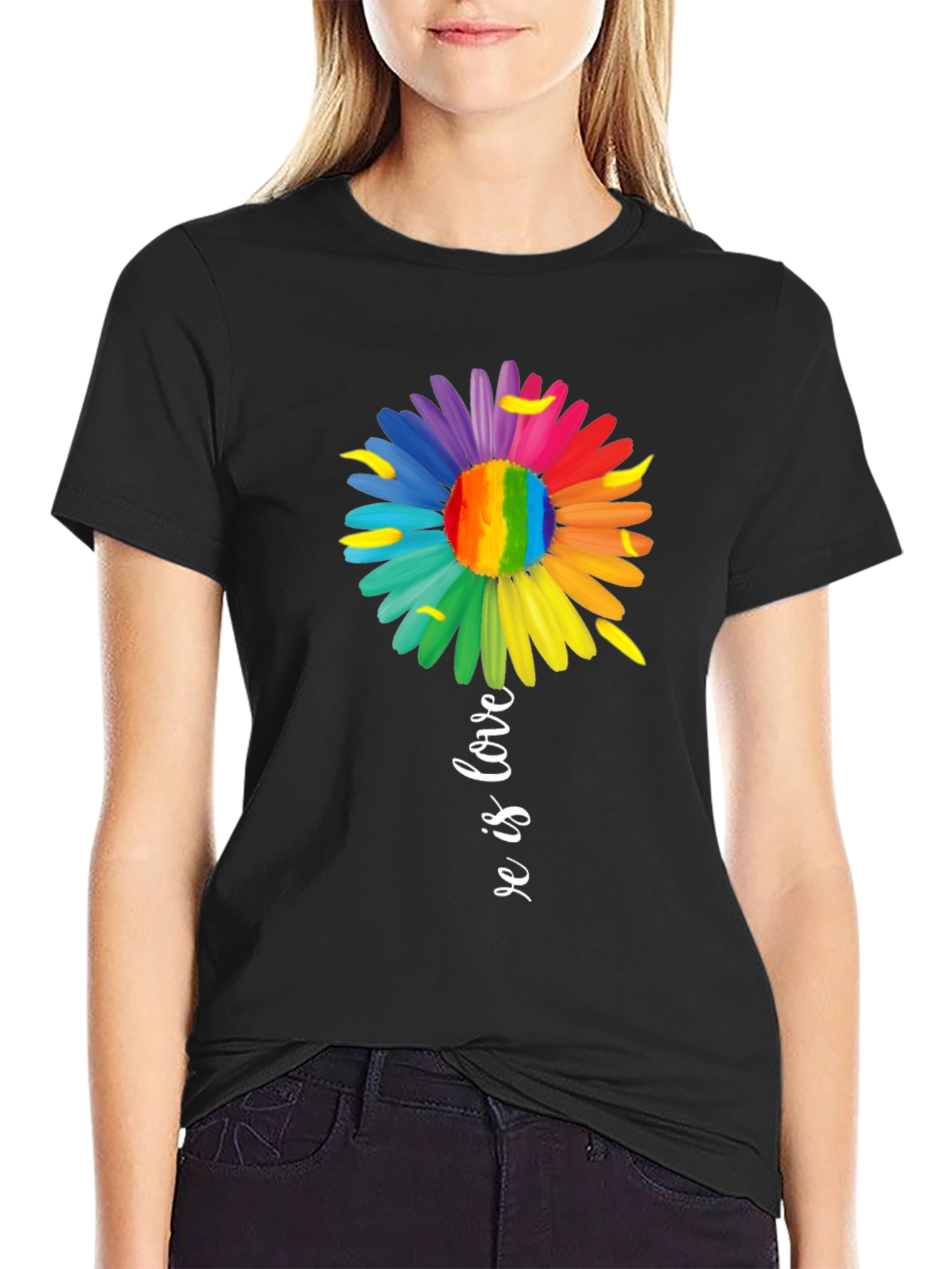 Love is Love Rainbow Flower T-Shirt