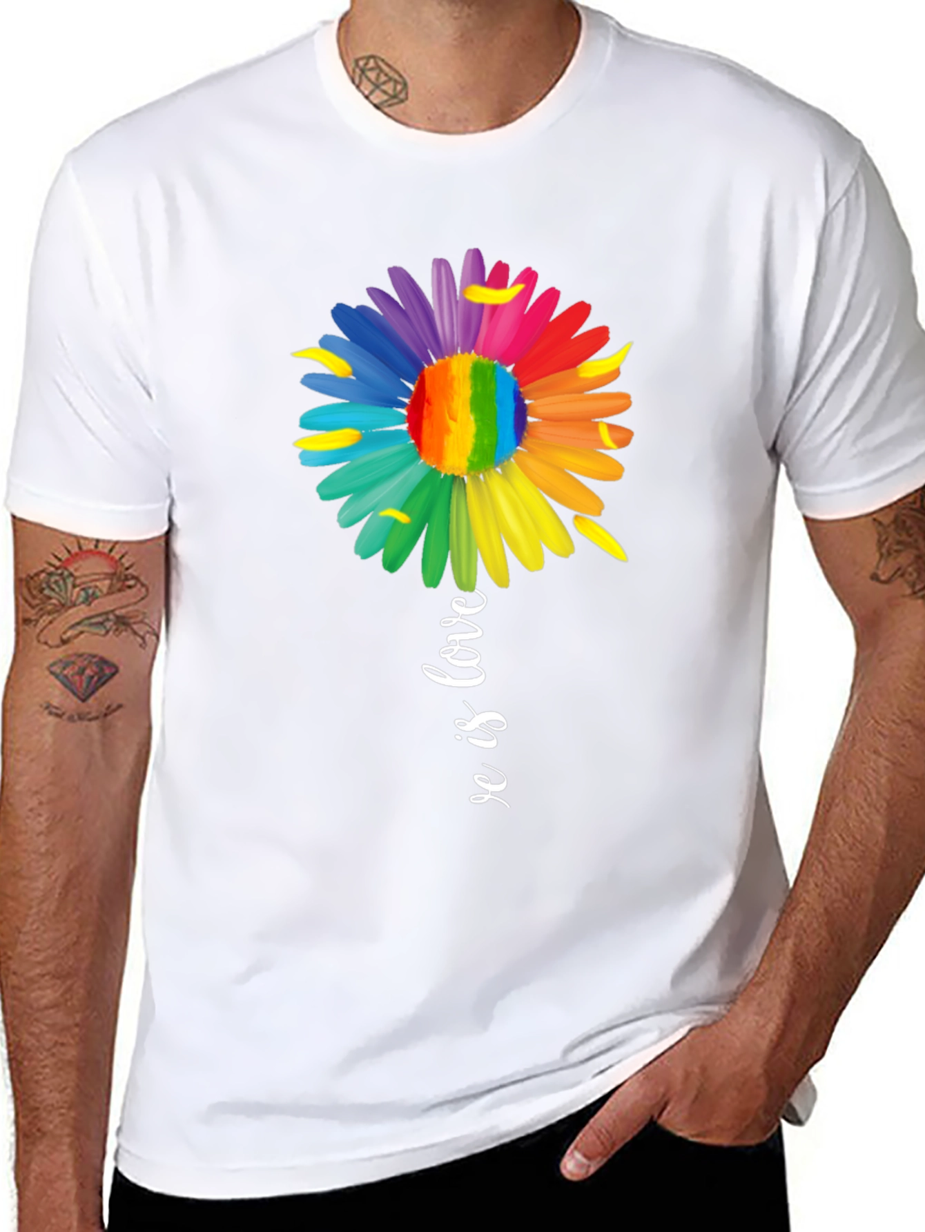 Love is Love Rainbow Flower T-Shirt