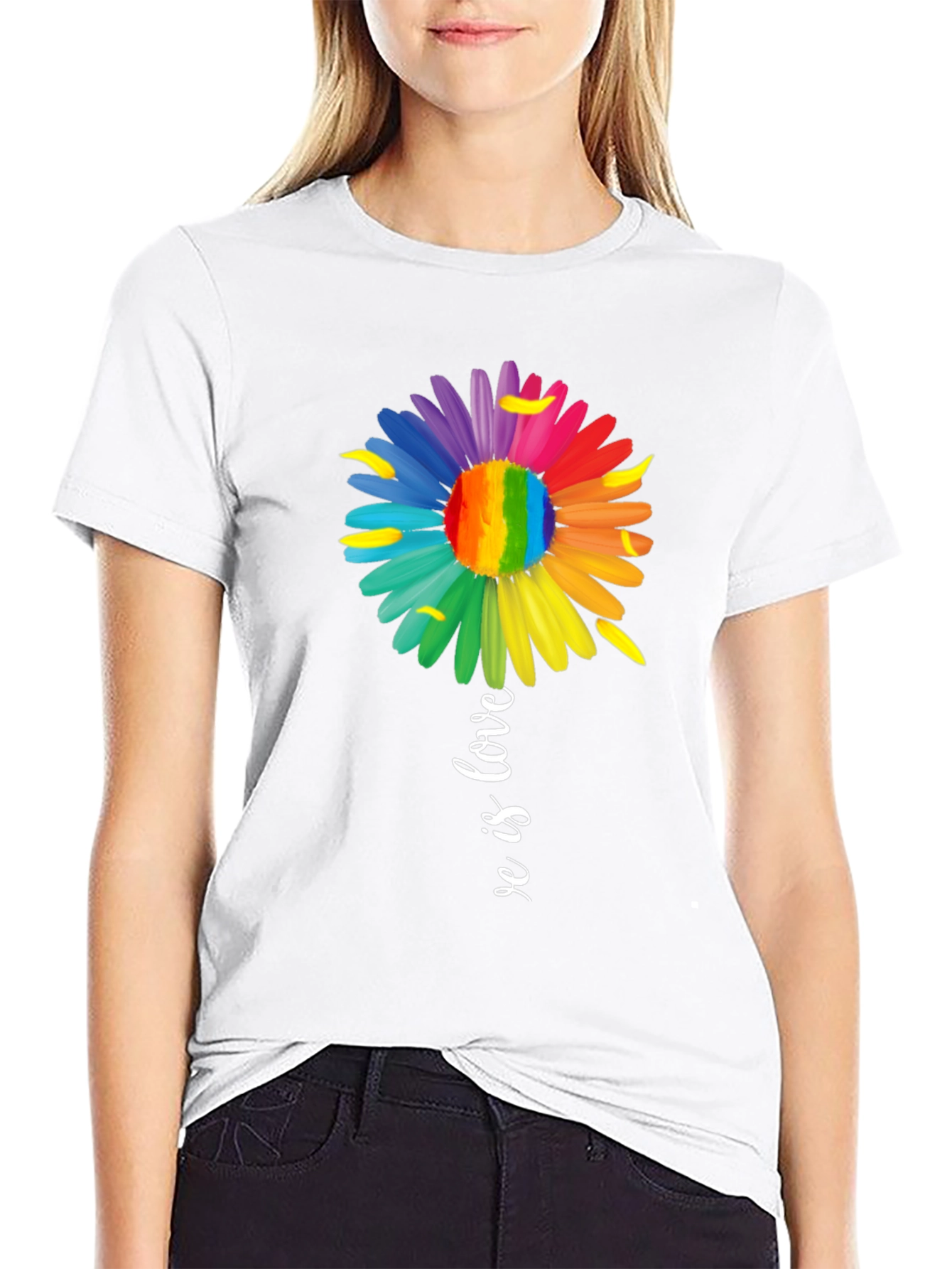 Love is Love Rainbow Flower T-Shirt