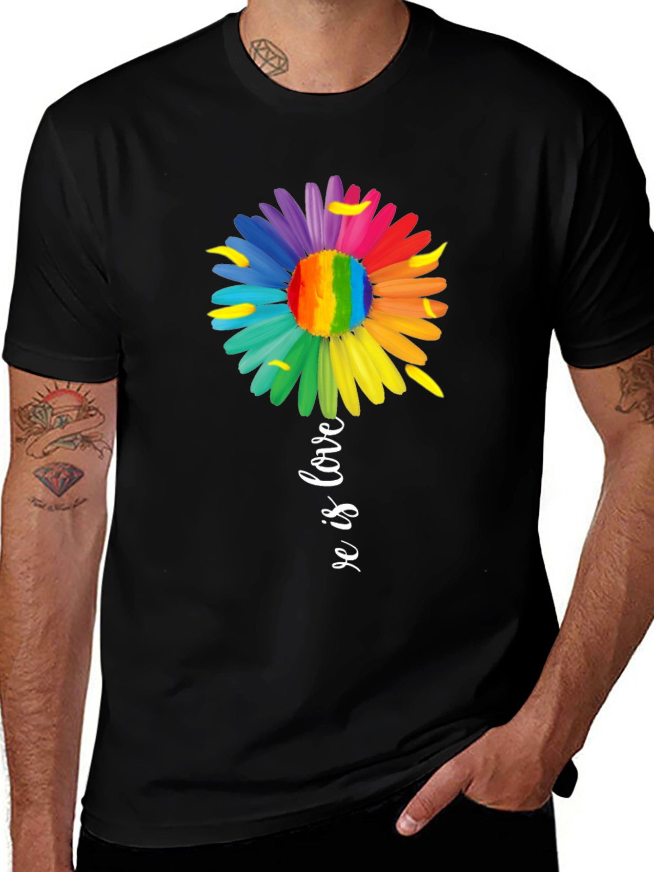 Love is Love Rainbow Flower T-Shirt