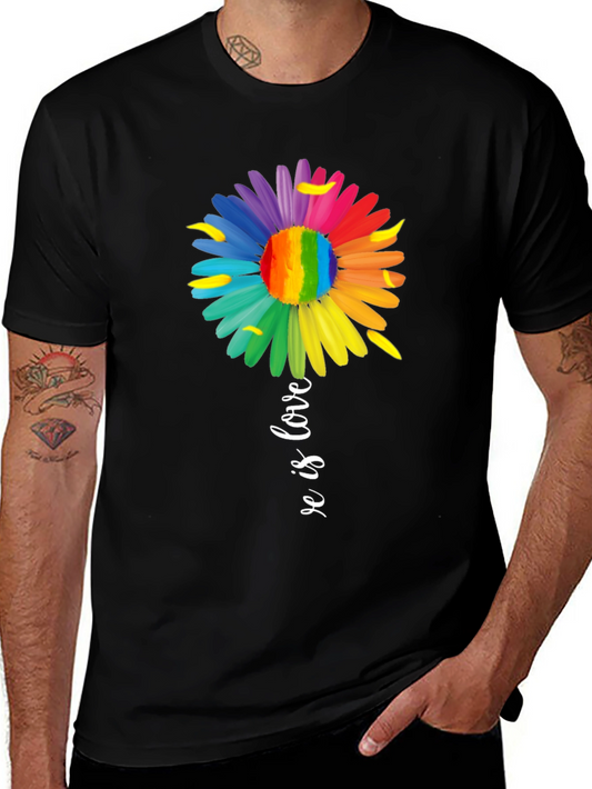 Love is Love Rainbow Flower T-Shirt
