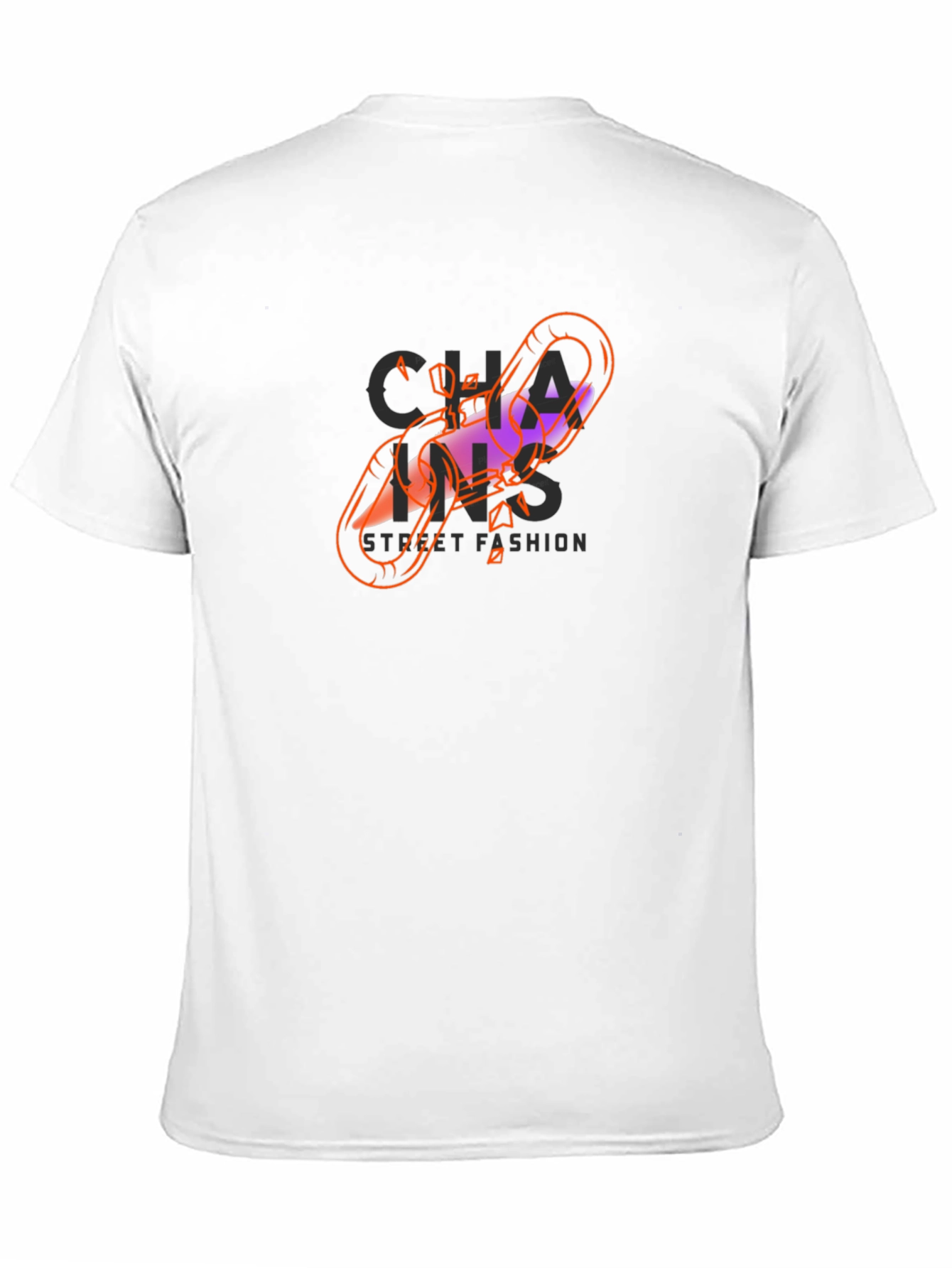 Chains Street Fashion Black Graphic Tee
