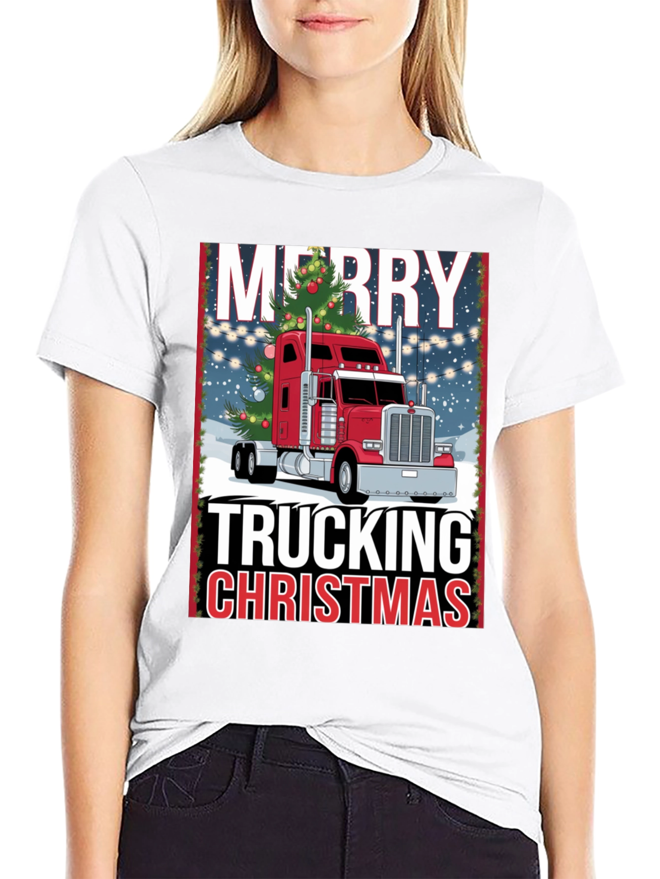 Merry Trucking Christmas T-Shirt