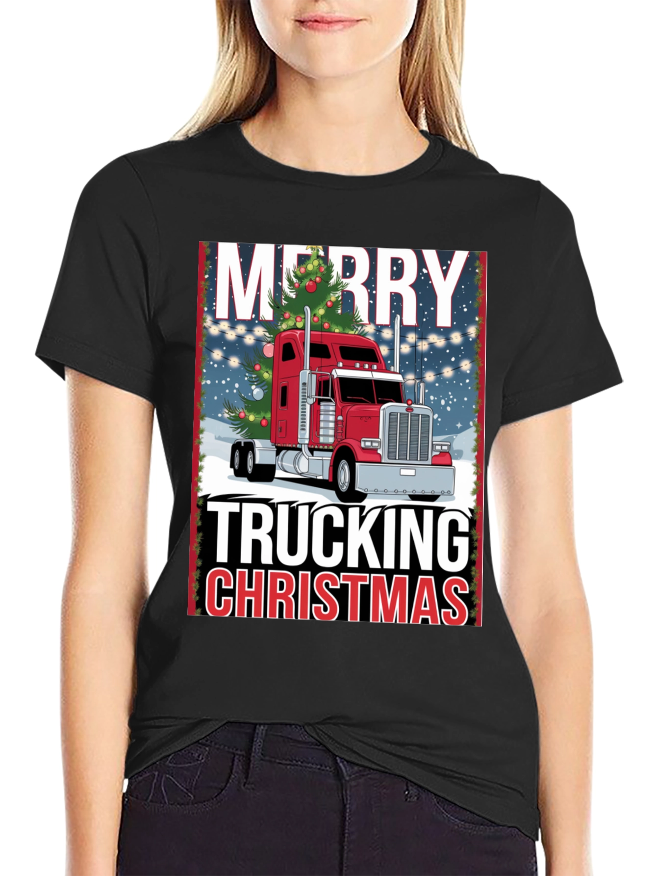 Merry Trucking Christmas T-Shirt