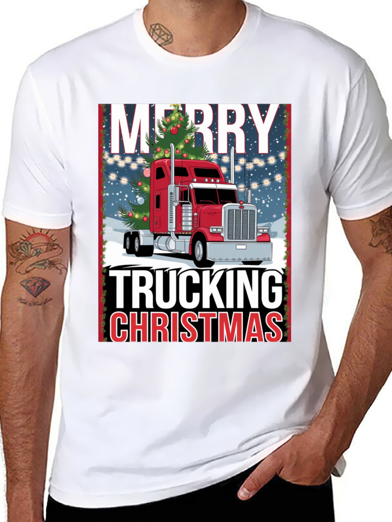 Merry Trucking Christmas T-Shirt
