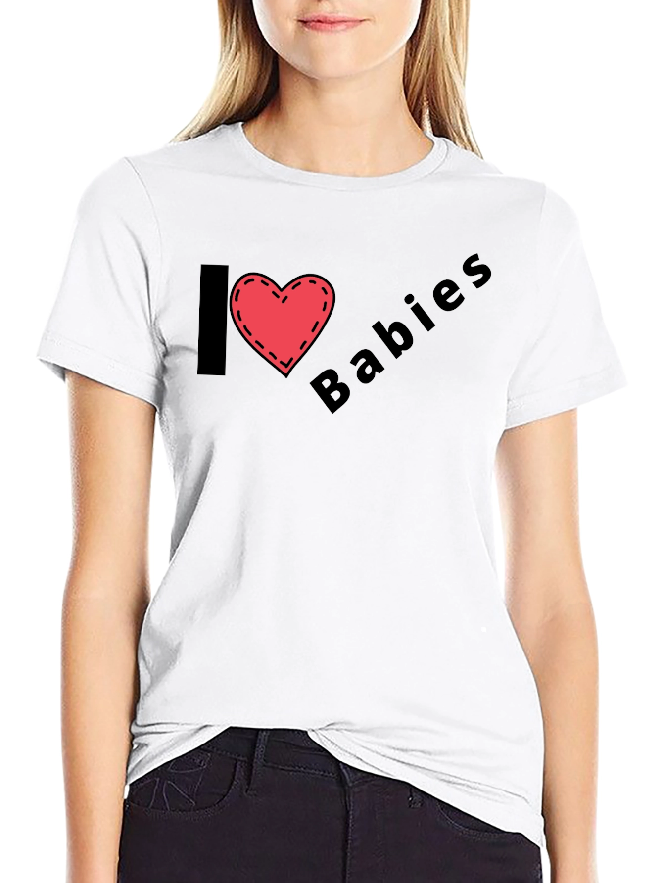 I Heart Babies Black T-Shirt