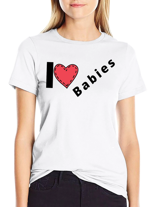 I Heart Babies Black T-Shirt
