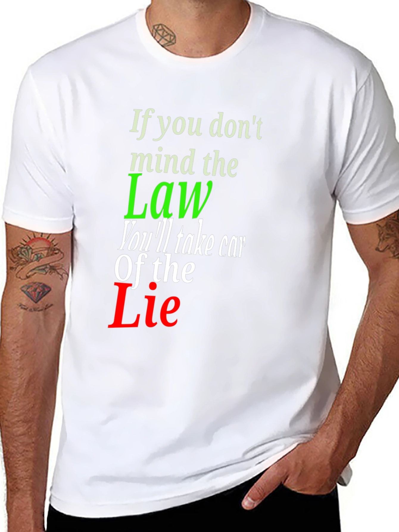 Mind the Law Graphic Tee - Statement T-Shirt