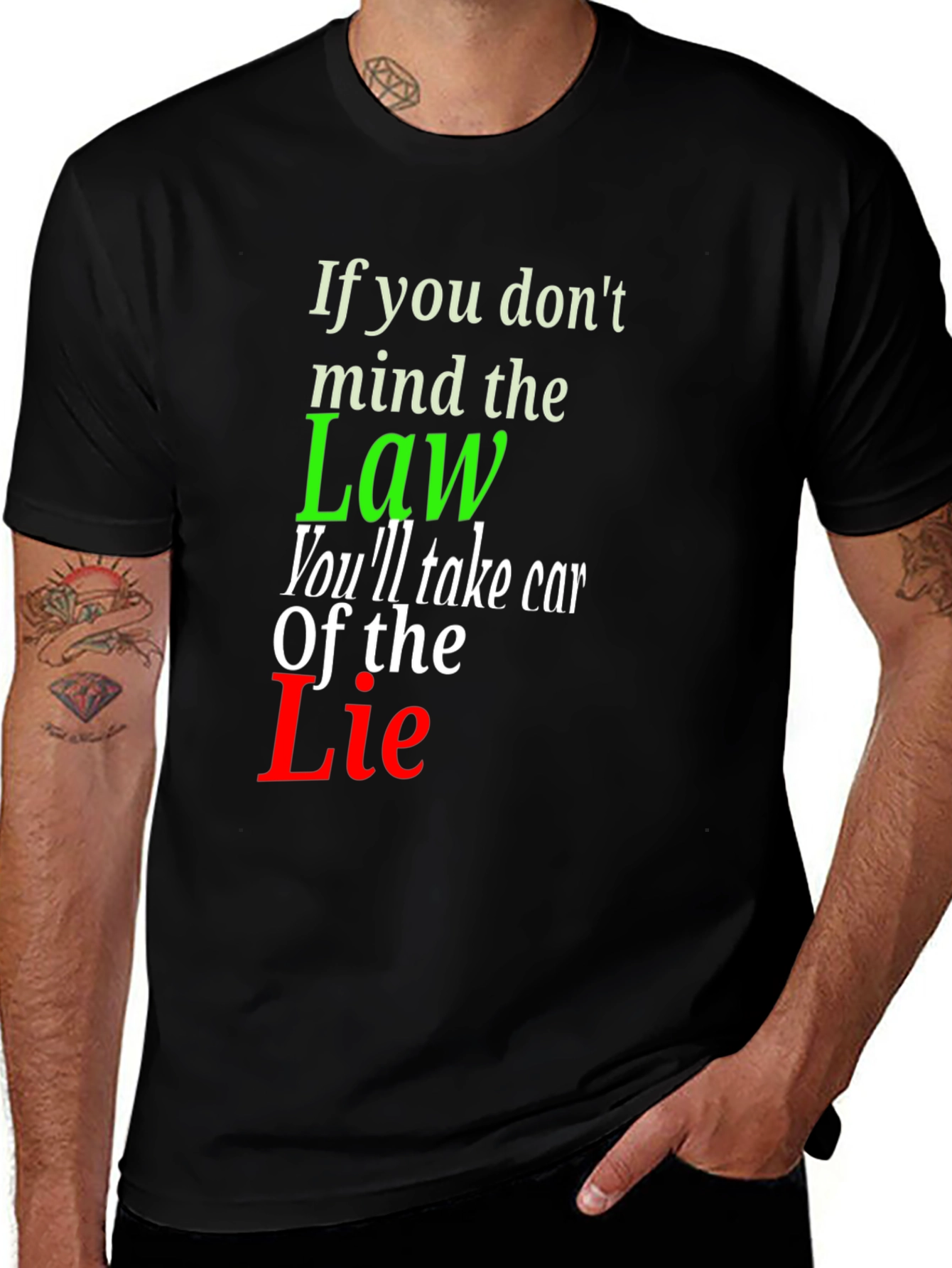 Mind the Law Graphic Tee - Statement T-Shirt