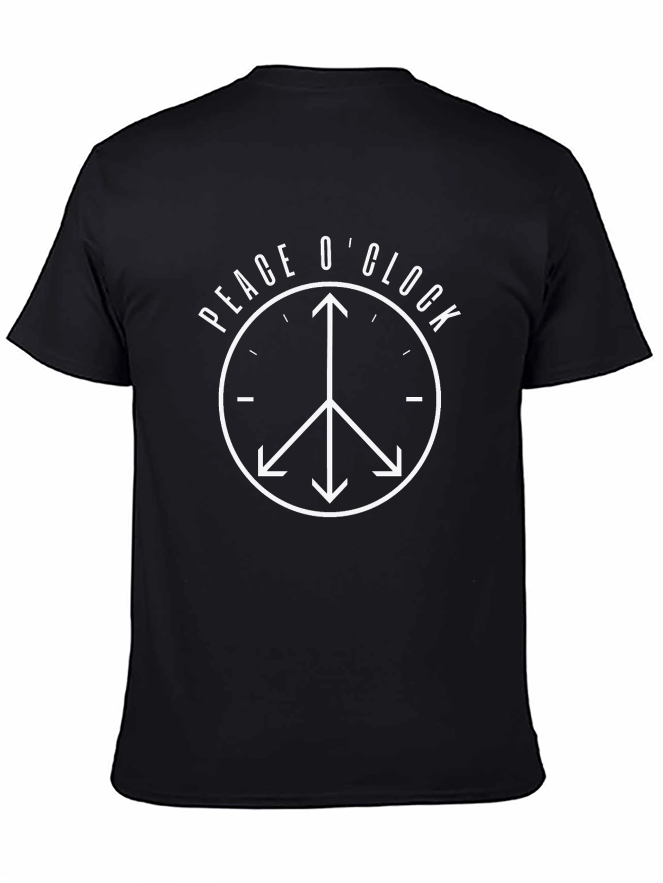 Peace OClock Black Graphic T-Shirt