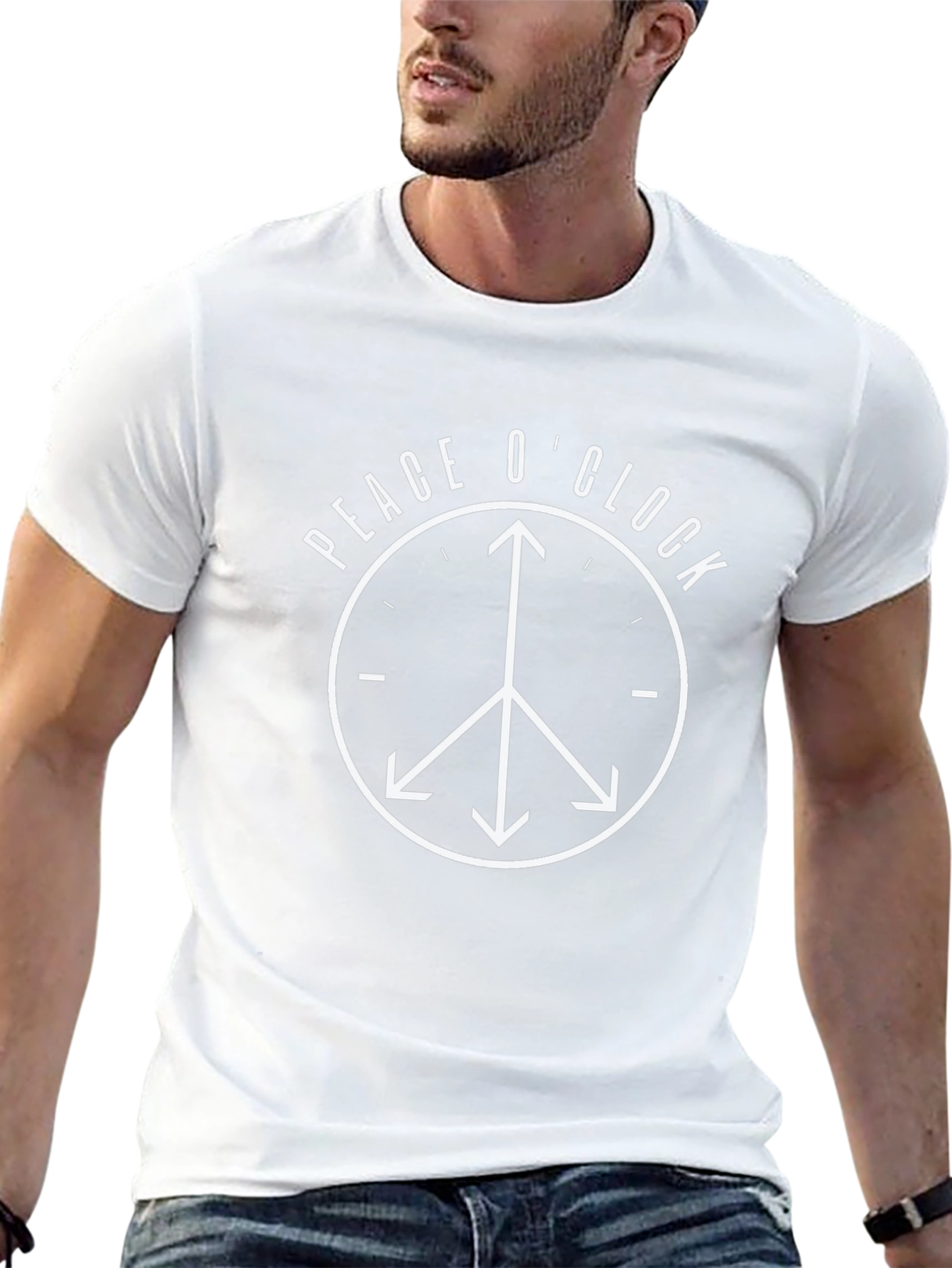 Peace OClock Black Graphic T-Shirt