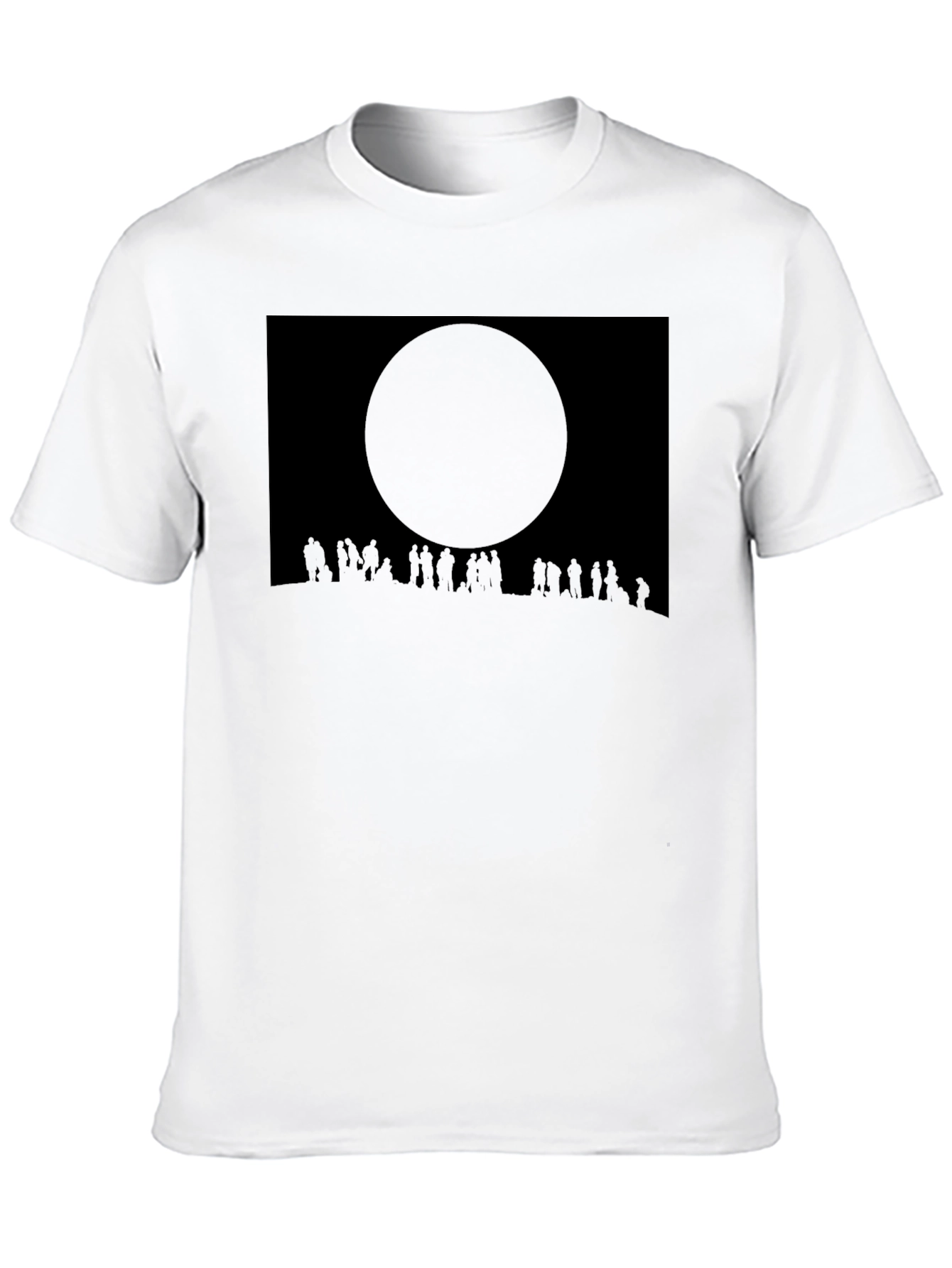 Eclipse Crowd Tee - Dark Sky Silhouette T-Shirt
