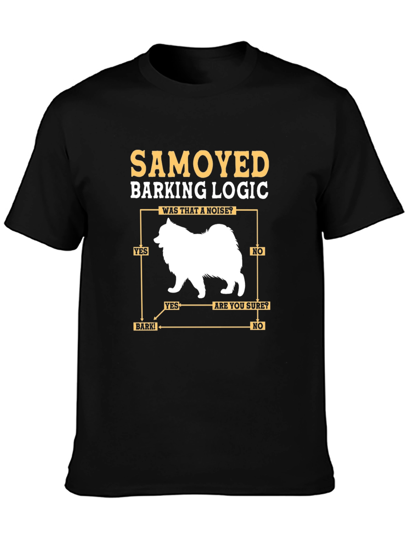 Samoyed Barking Logic Graphic Tee