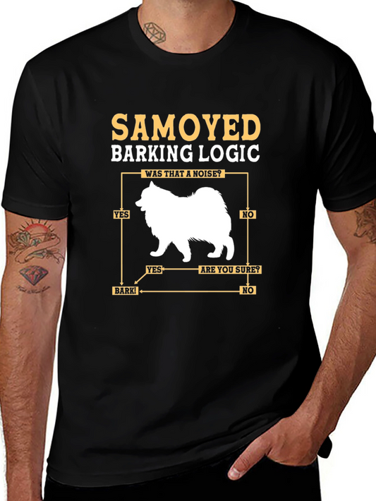 Samoyed Barking Logic Graphic Tee