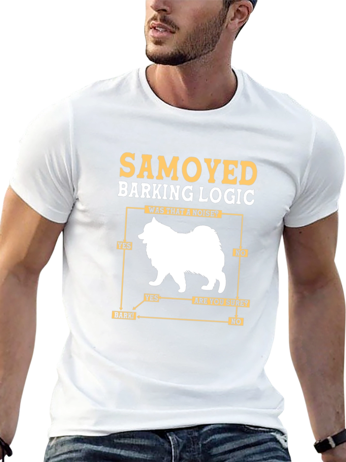 Samoyed Barking Logic Graphic Tee