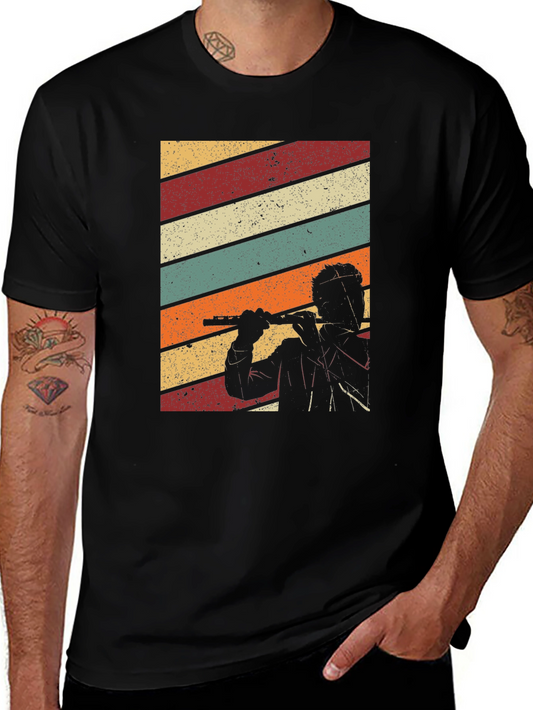Retro Flute Player T-Shirt